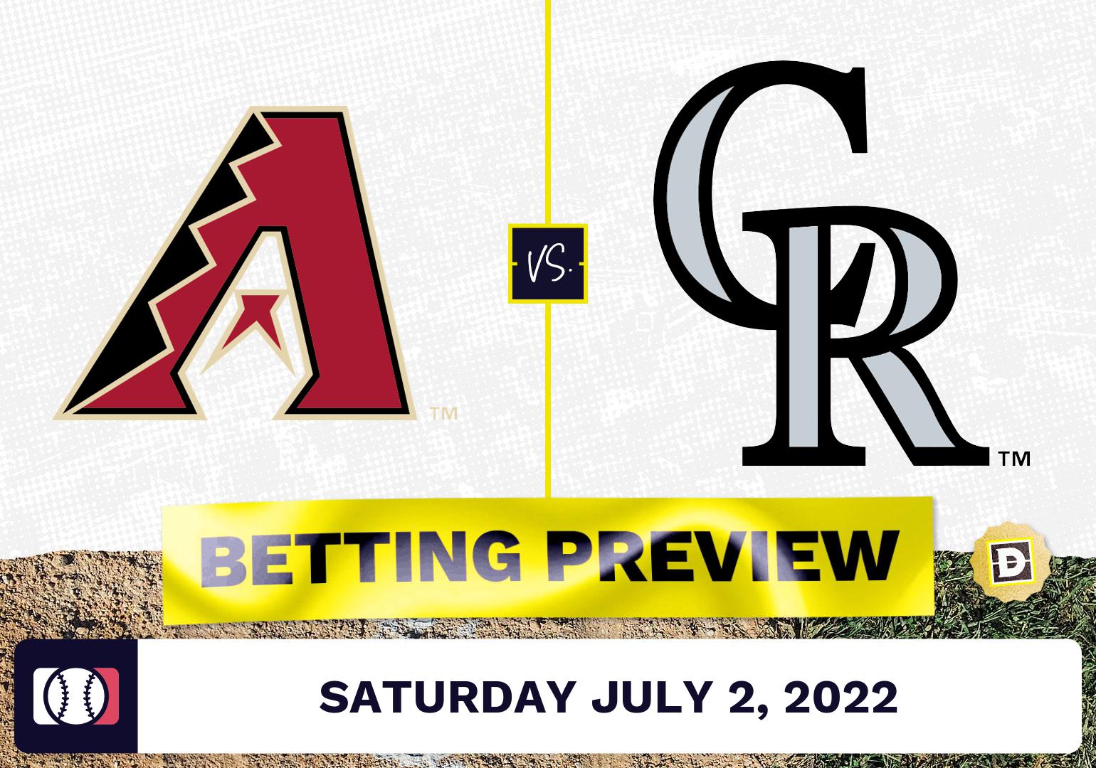 Diamondbacks vs. Rockies Prediction and Odds - Jul 2, 2022