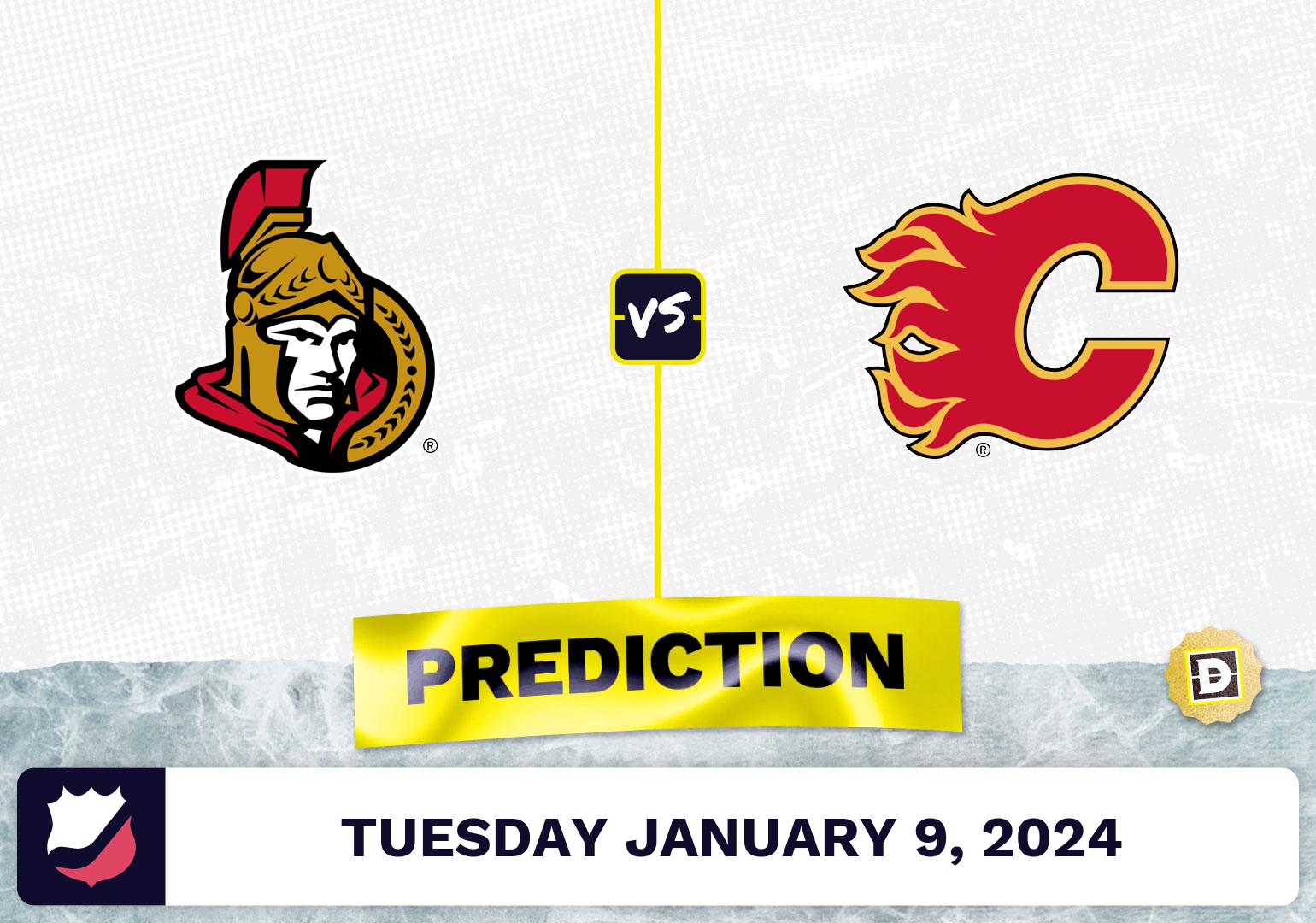 Ottawa Senators vs. Calgary Flames Prediction, Odds, NHL Picks  [1/9/2024]