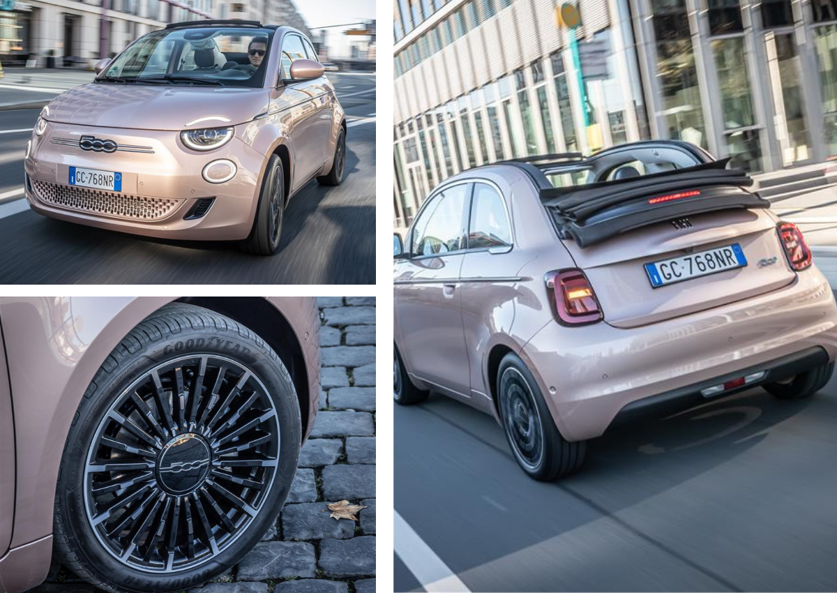 Das Exterieur des Fiat 500 Cabrio