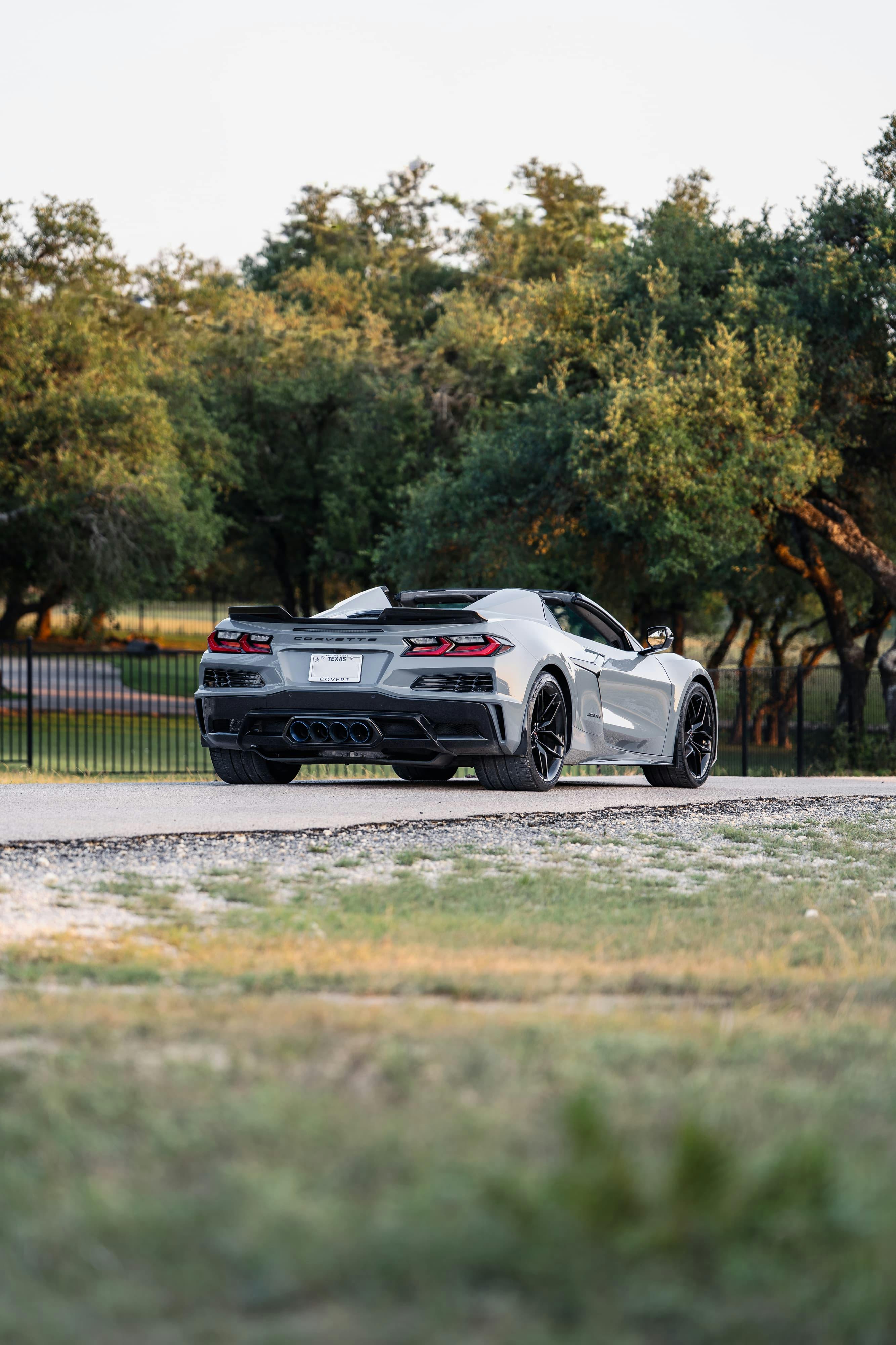 2025 Chevrolet Corvette Z06 in Sea Wolf Gray Tricoat in Dripping Springs, TX.