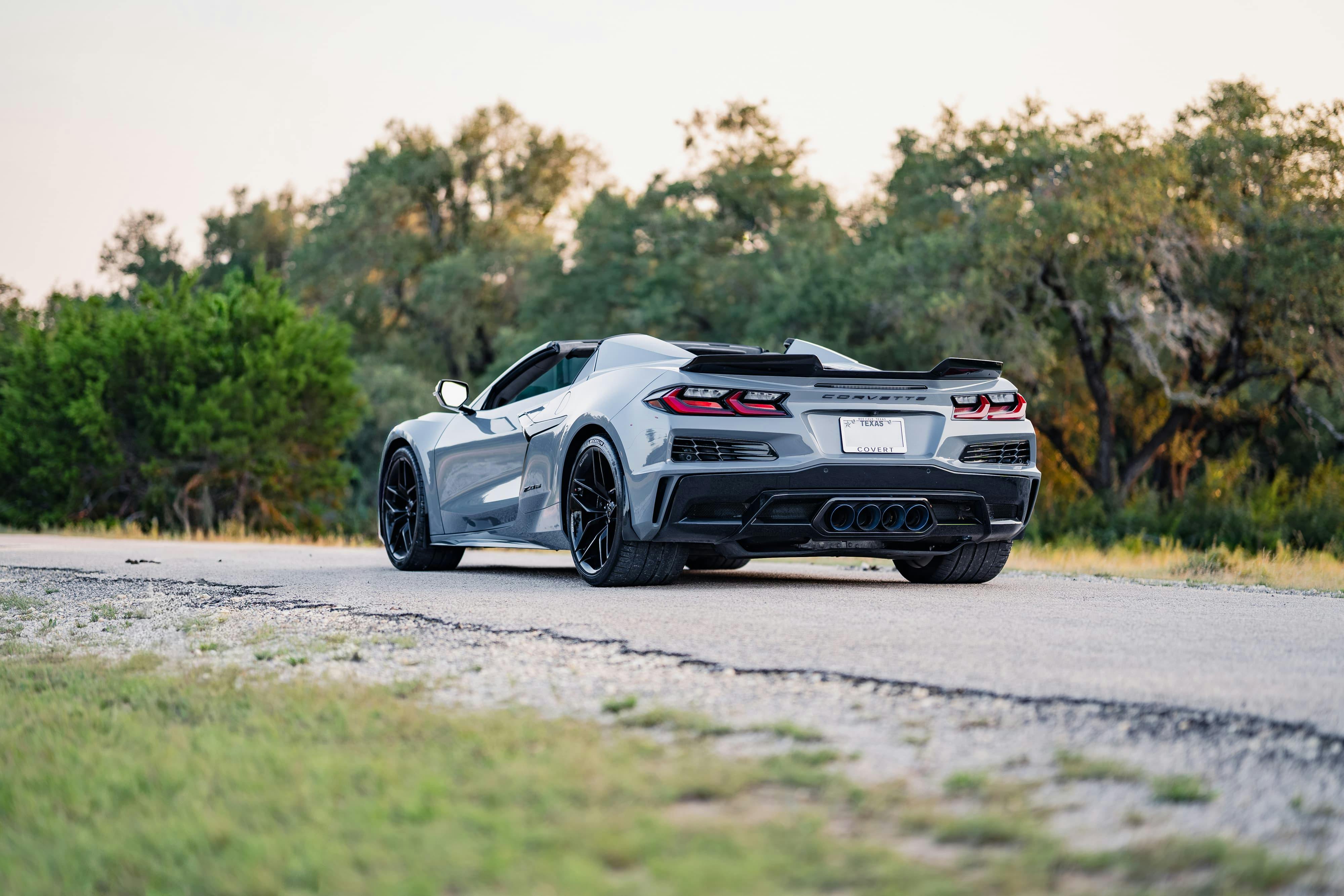 2025 Chevrolet Corvette Z06 in Sea Wolf Gray Tricoat in Dripping Springs, TX.