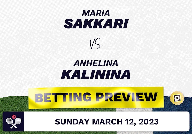 Maria Sakkari vs. Anhelina Kalinina Predictions - Mar 12, 2023