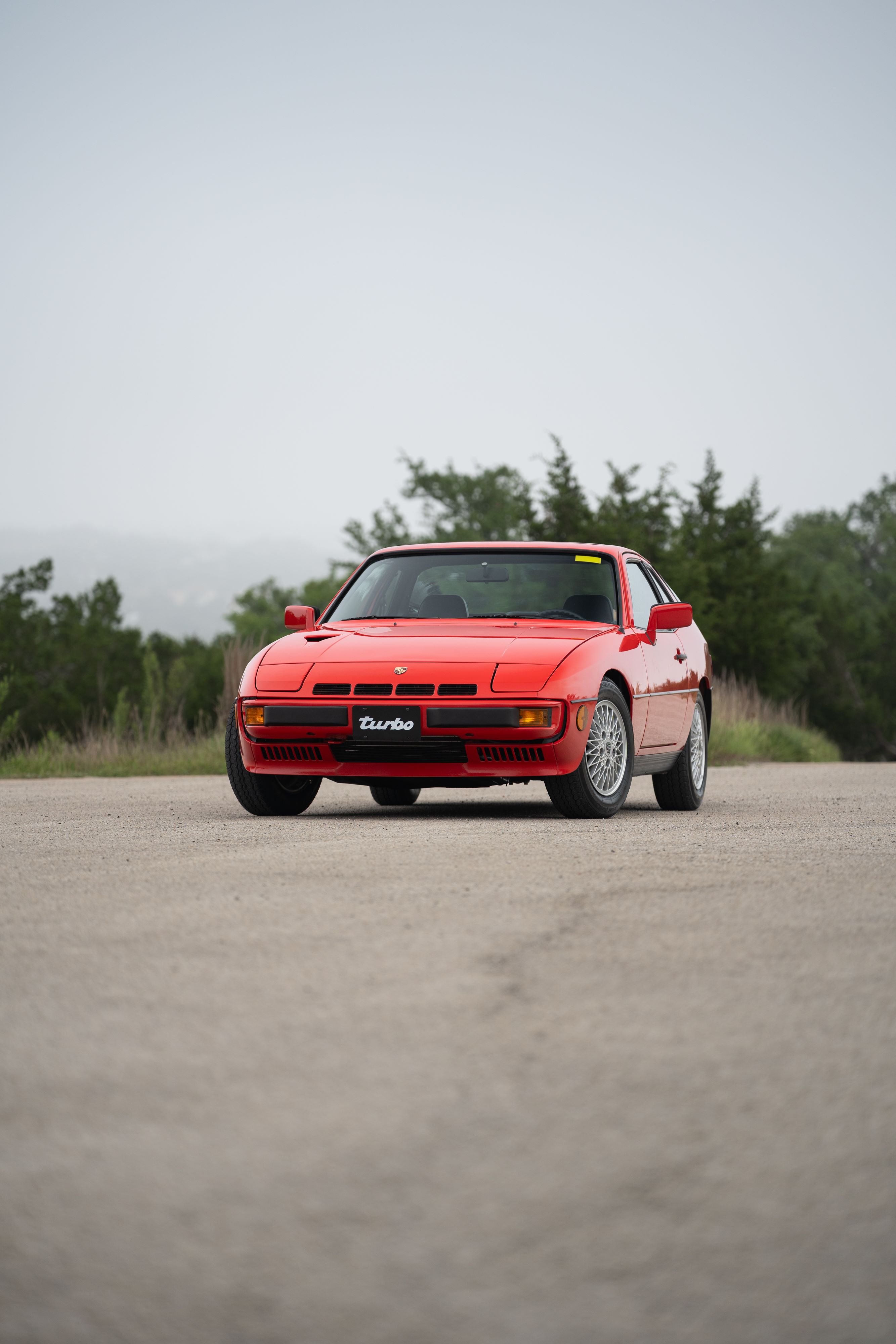 Guards Red Porsche 924 Turbo in Dripping Springs, TX.