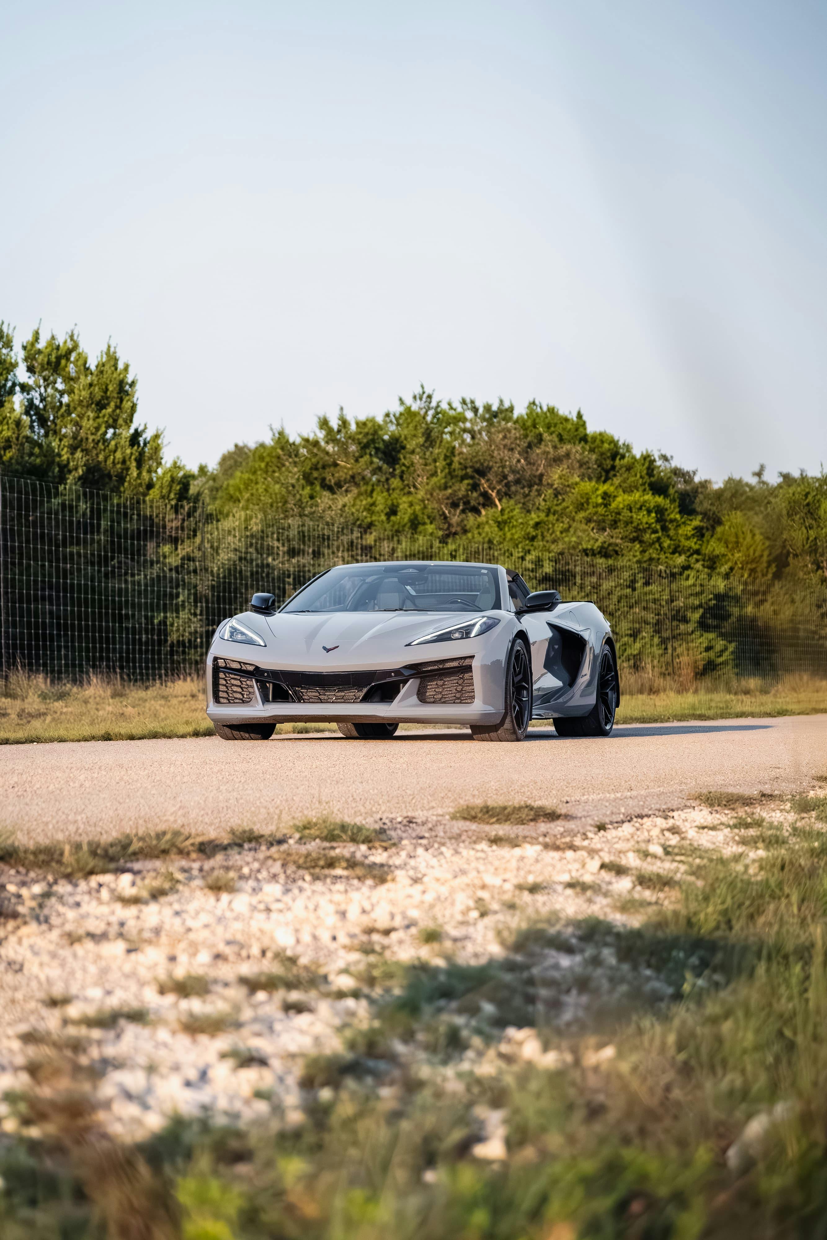 2025 Chevrolet Corvette Z06 in Sea Wolf Gray Tricoat in Dripping Springs, TX.