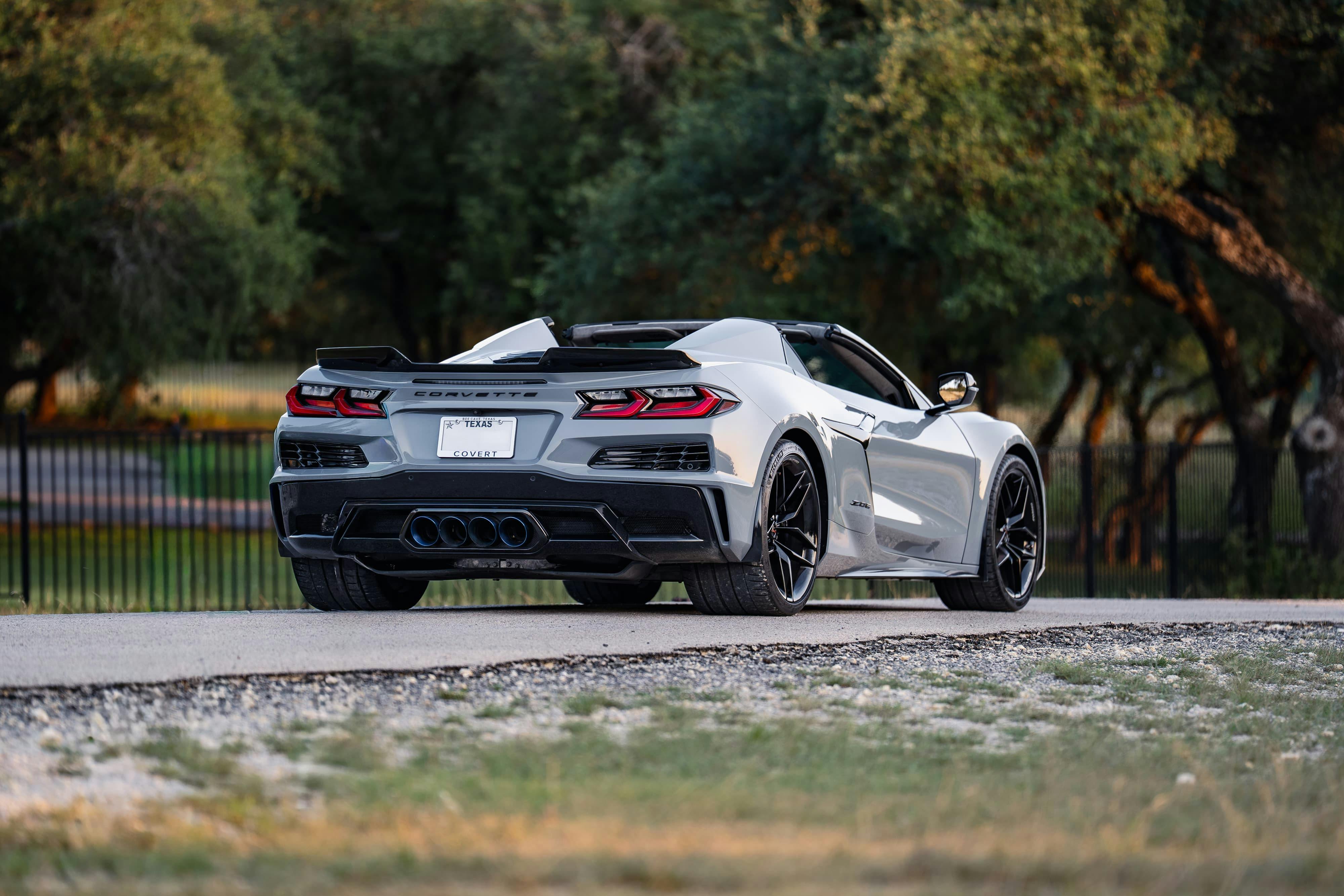 2025 Chevrolet Corvette Z06 in Sea Wolf Gray Tricoat in Dripping Springs, TX.
