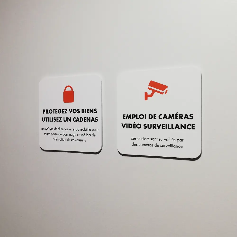 Panneau en Forex 123imprim pour EasyGym Panneau en Forex 123imprim pour EasyGym