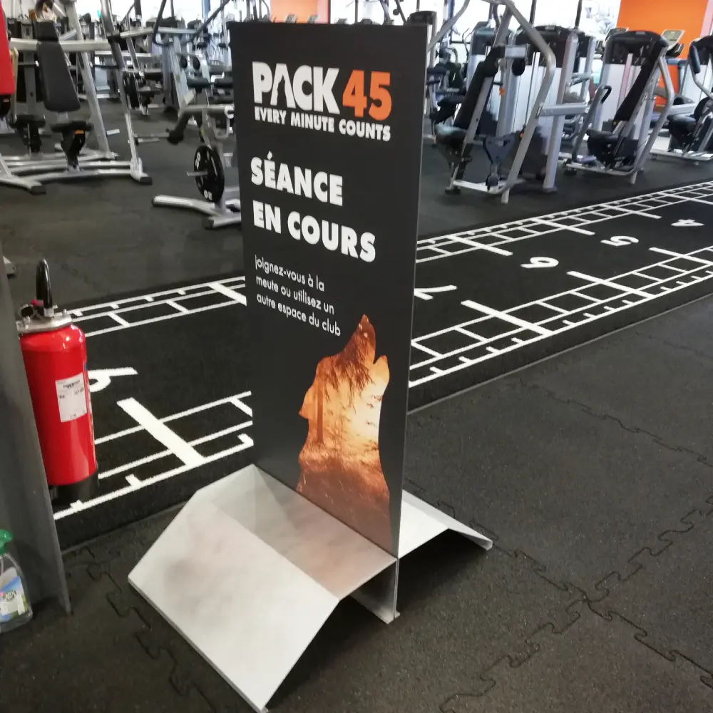 Panneau sur pied 123imprim pour EasyGym Panneau sur pied 123imprim pour EasyGym