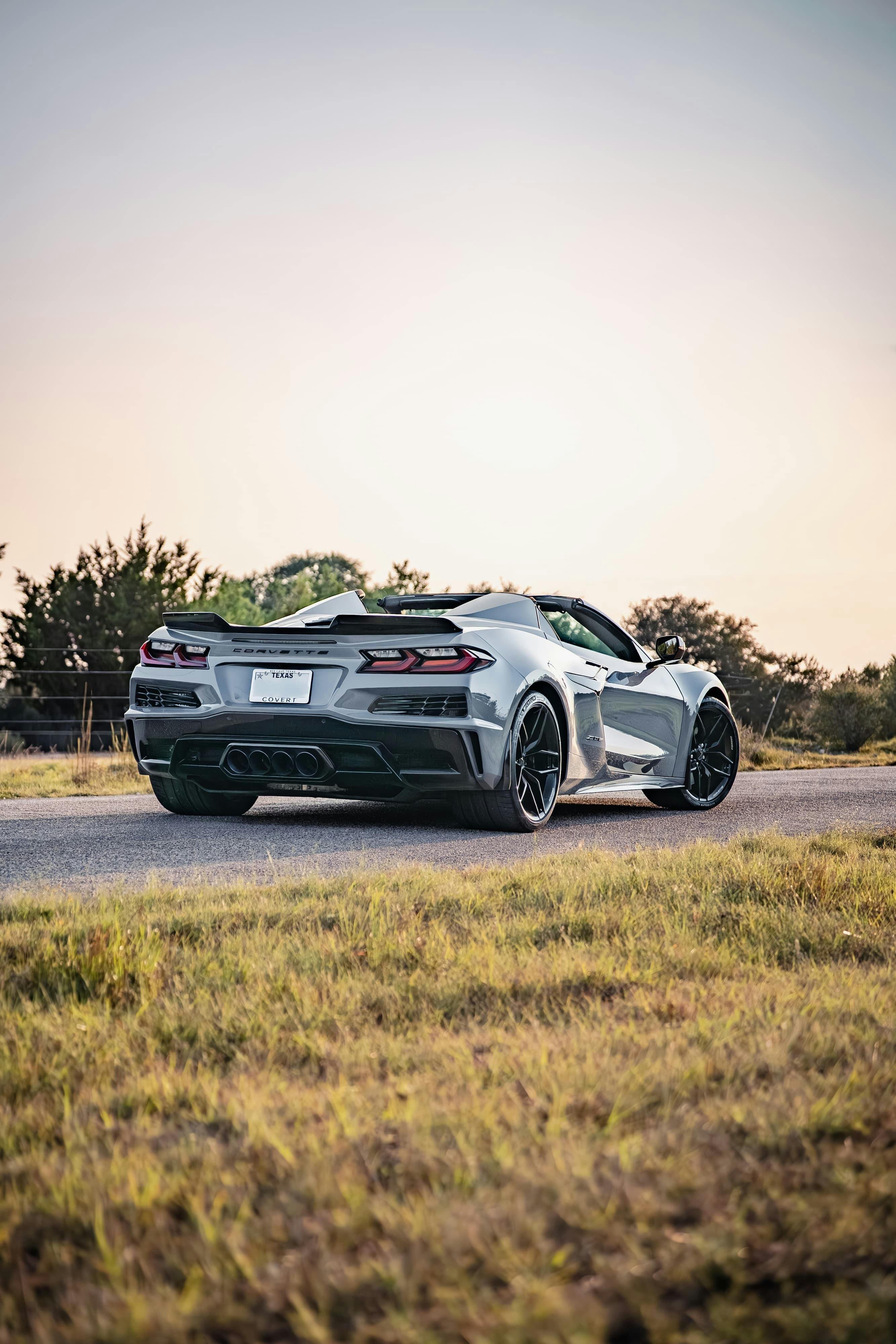2025 Chevrolet Corvette Z06 in Sea Wolf Gray Tricoat in Dripping Springs, TX.
