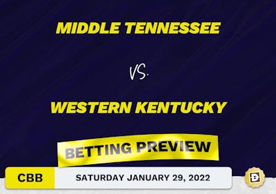 Middle Tennessee vs. Western Kentucky CBB Predictions and Odds - Jan 29, 2022