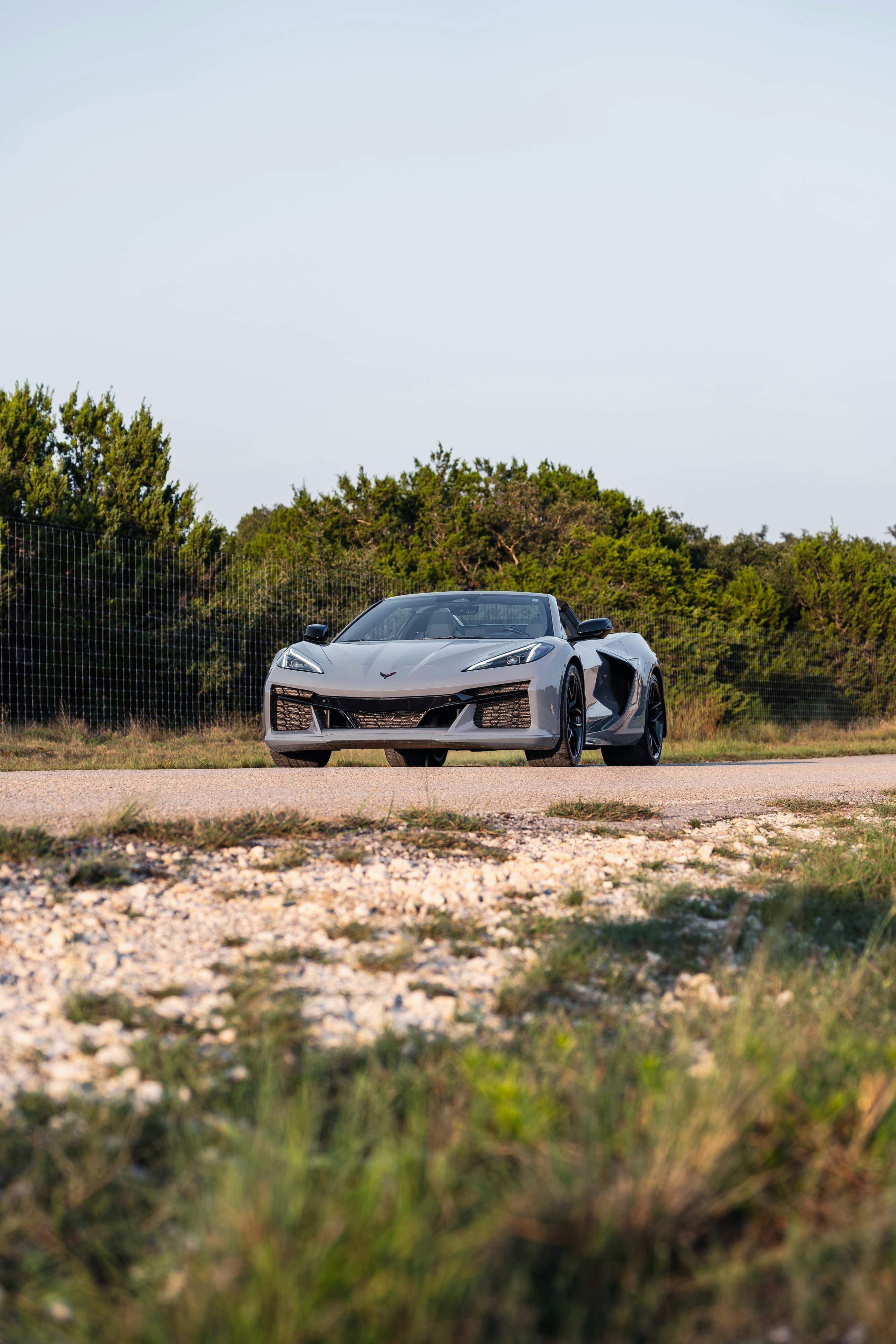 2025 Chevrolet Corvette Z06 in Sea Wolf Gray Tricoat in Dripping Springs, TX.