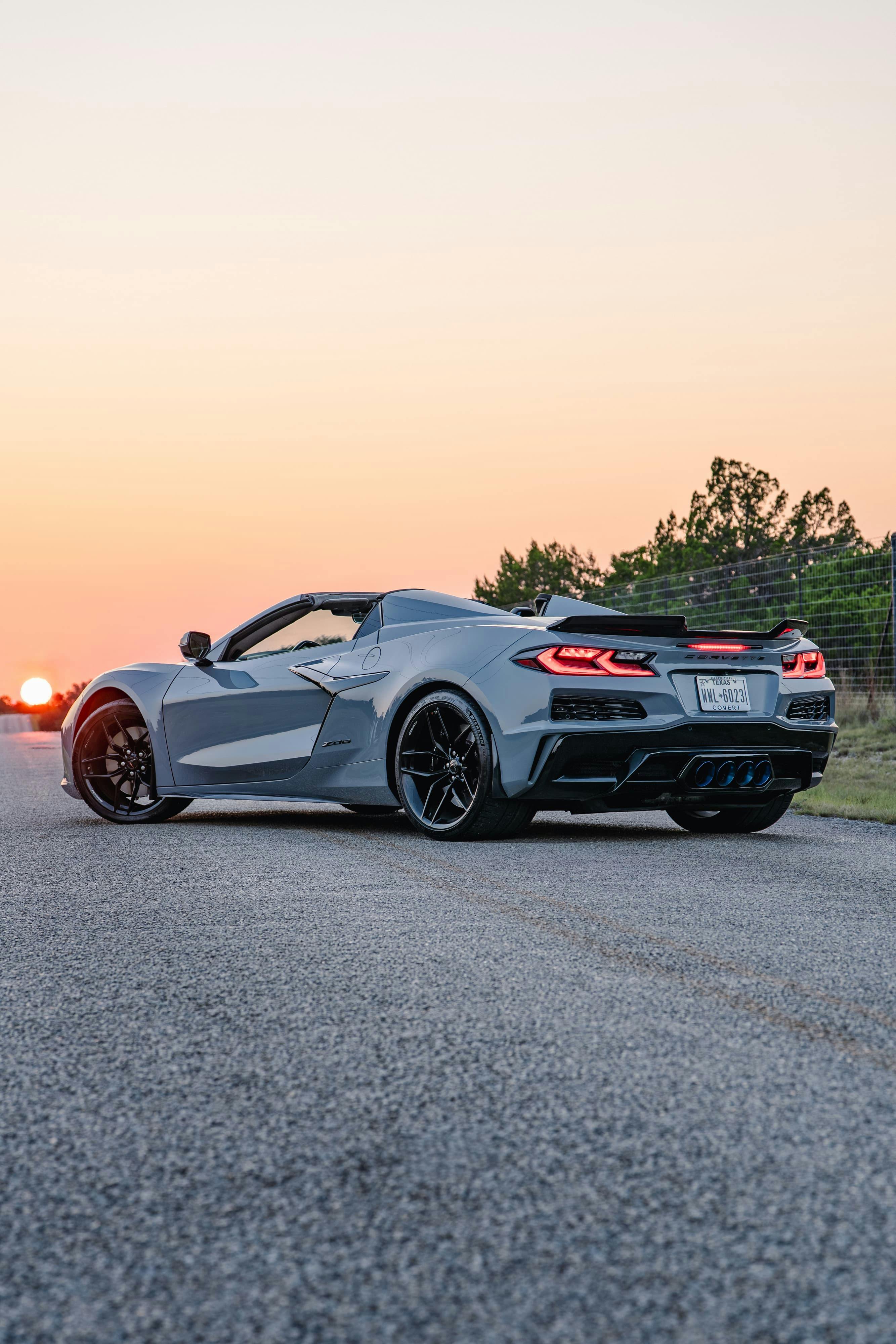2025 Chevrolet Corvette Z06 in Sea Wolf Gray Tricoat in Dripping Springs, TX.