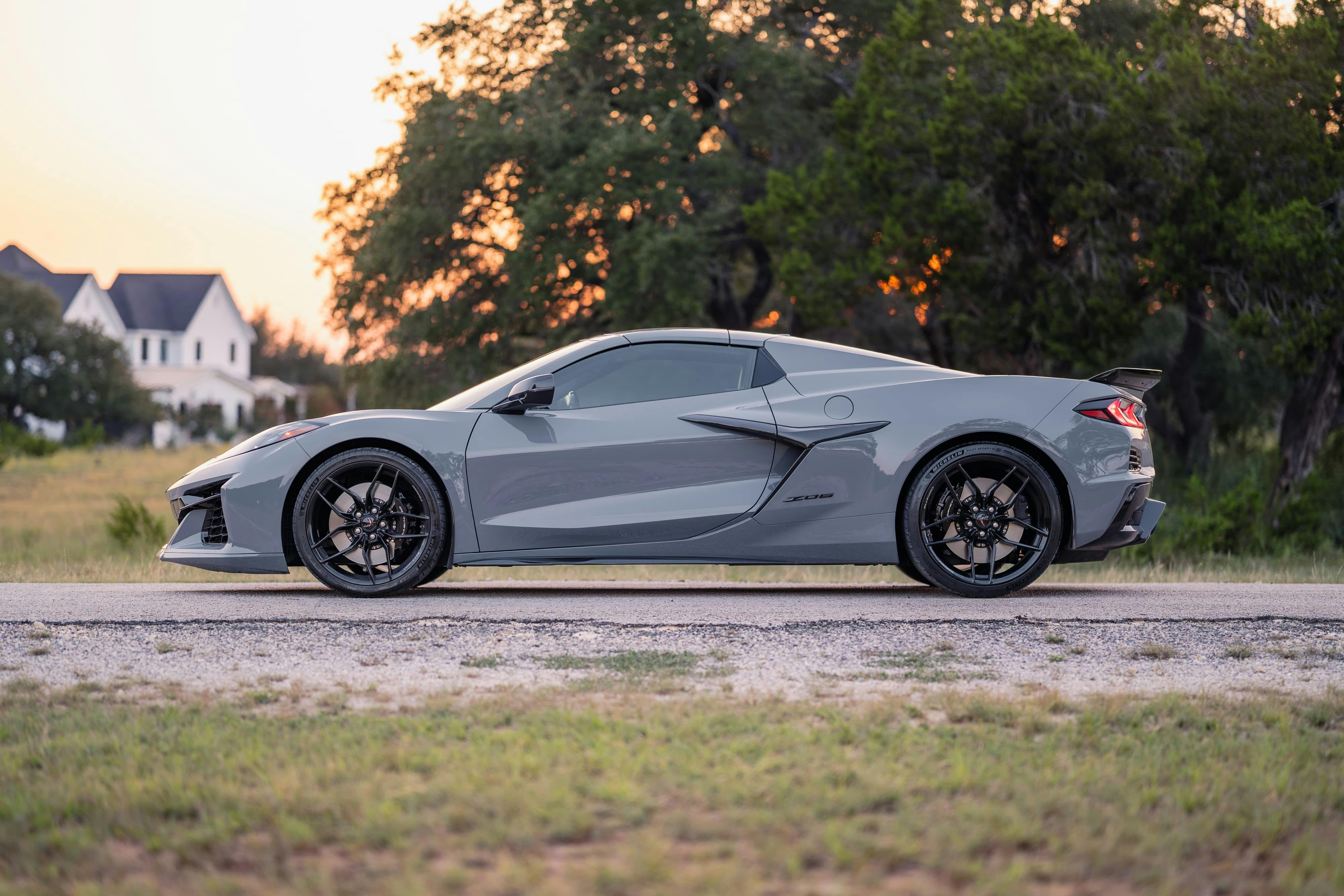 2025 Chevrolet Corvette Z06 in Sea Wolf Gray Tricoat in Dripping Springs, TX.
