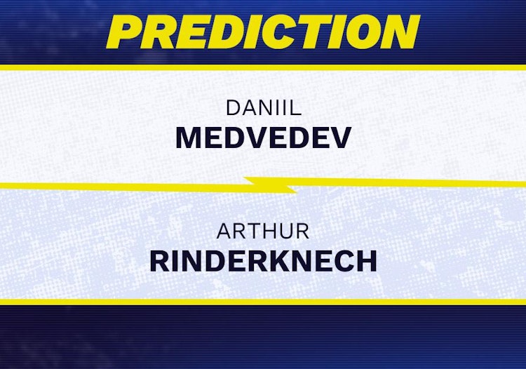 Daniil Medvedev takes on Arthur Rinderknech in US Open 2026 action.