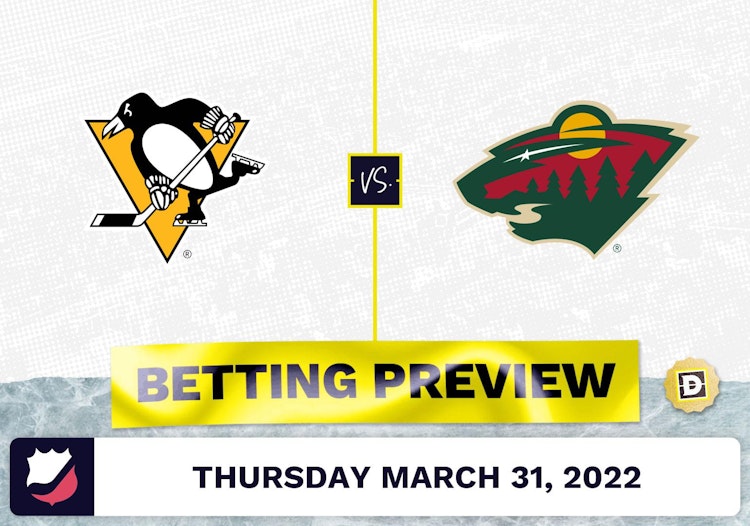 Penguins vs. Wild Predictions and Odds - Mar 31, 2022