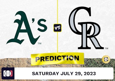 Athletics vs. Rockies Prediction for MLB Saturday [7/29/2023]
