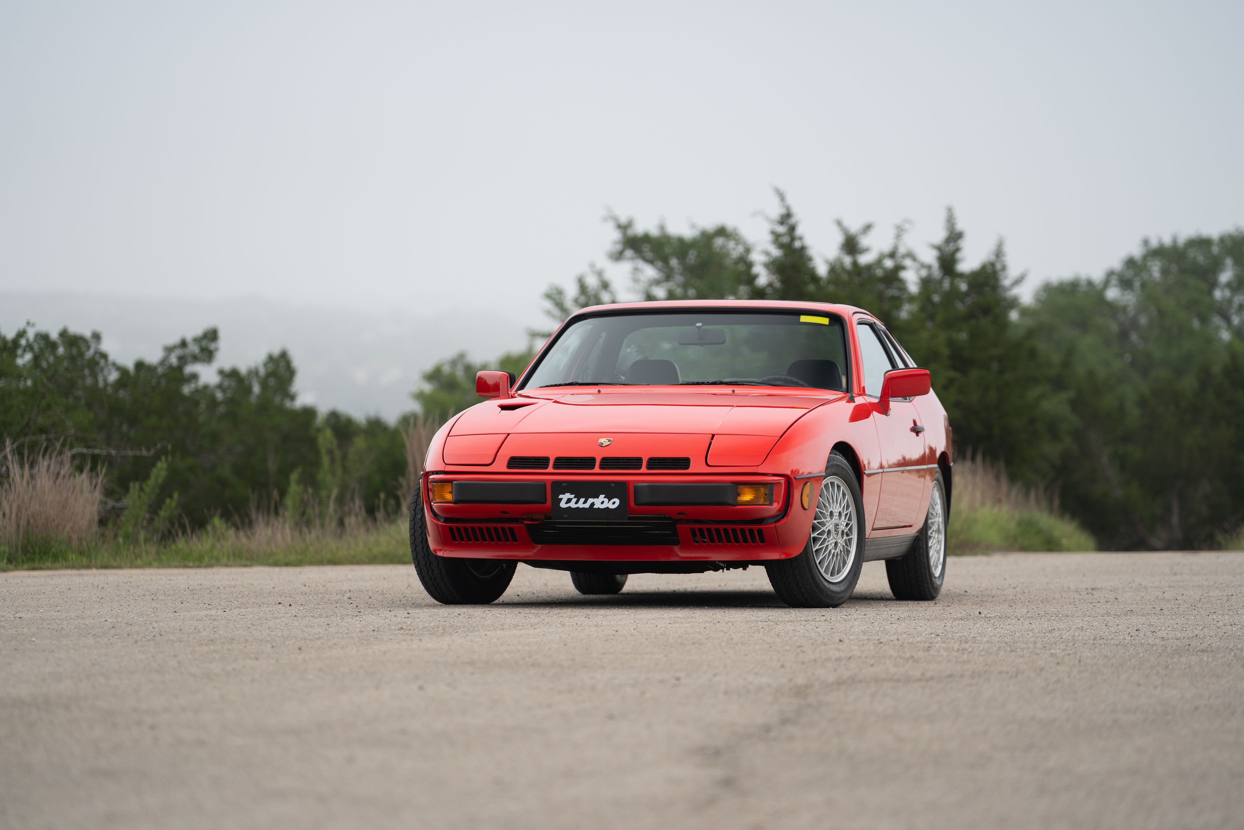 Guards Red Porsche 924 Turbo in Dripping Springs, TX.