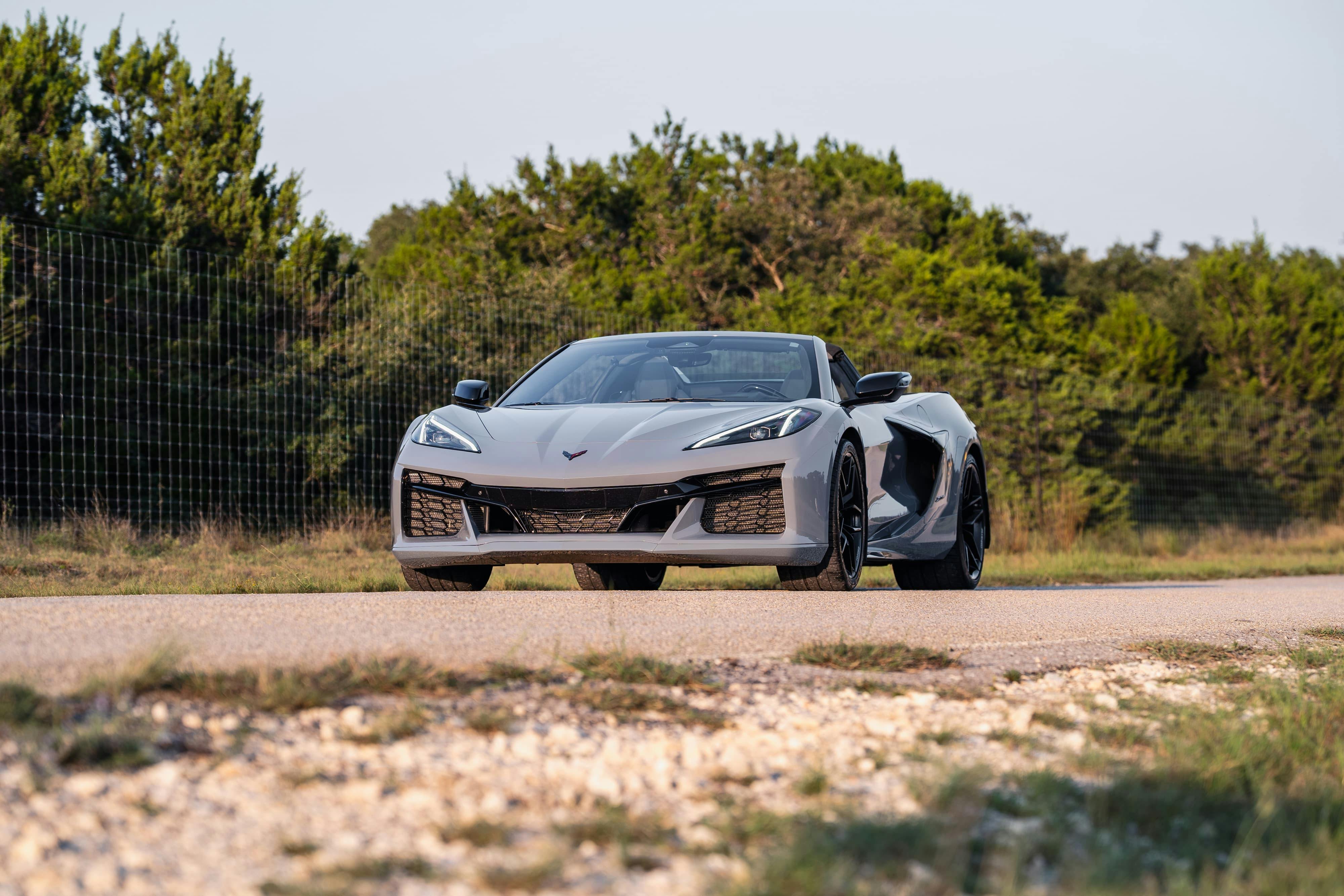 2025 Chevrolet Corvette Z06 in Sea Wolf Gray Tricoat in Dripping Springs, TX.