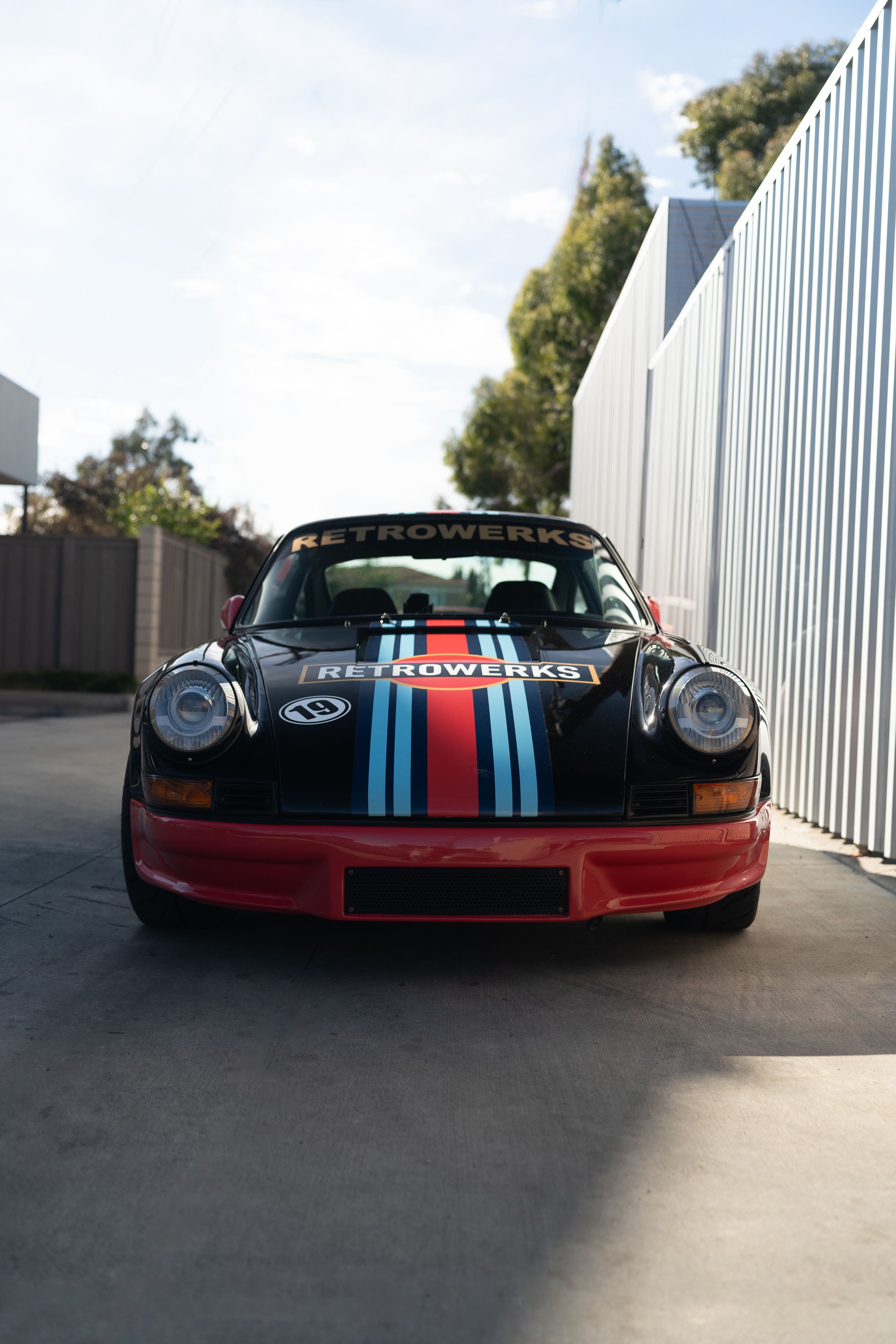 Retrowerks 911 restomod outside of Auto Kennel