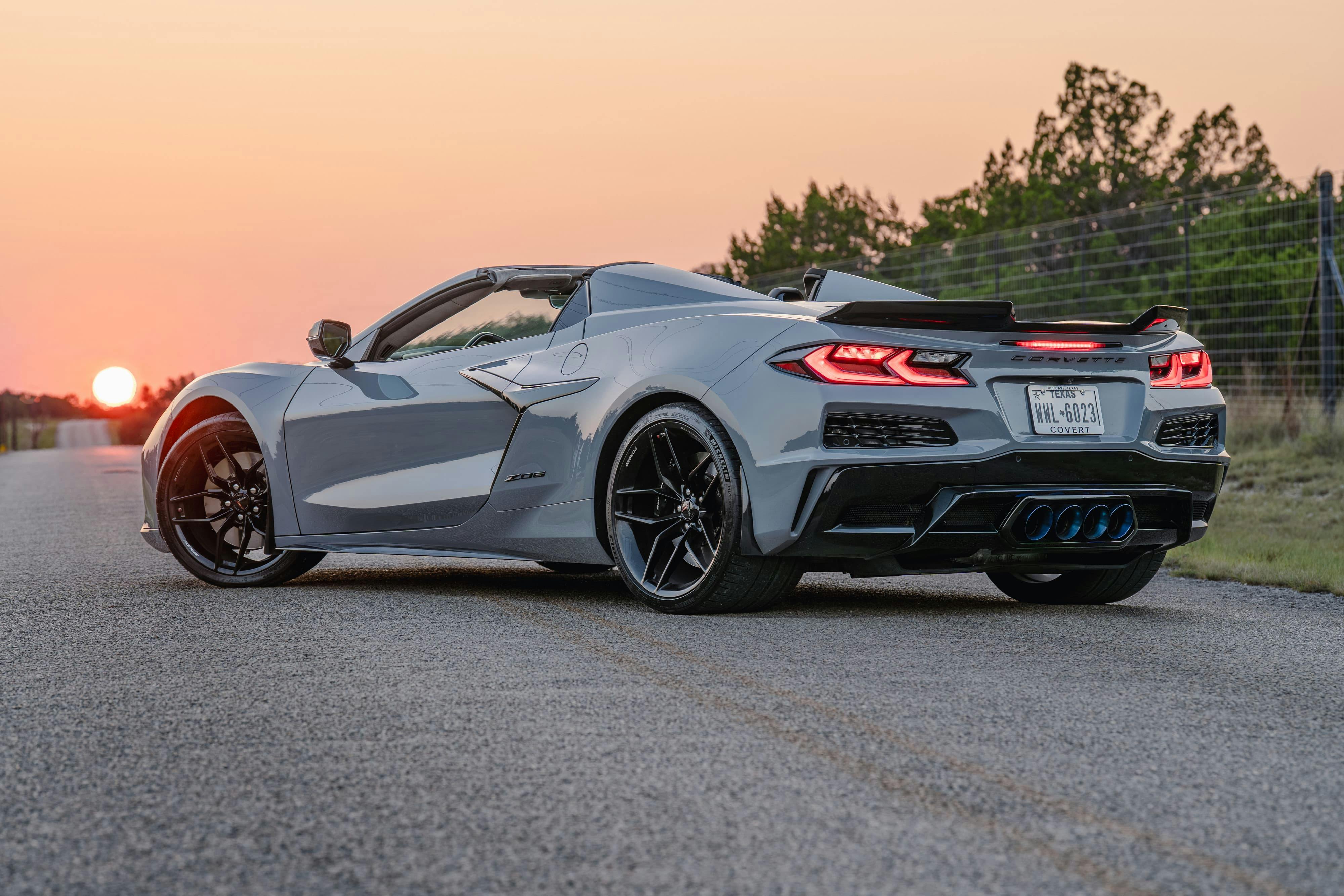 2025 Chevrolet Corvette Z06 in Sea Wolf Gray Tricoat in Dripping Springs, TX.