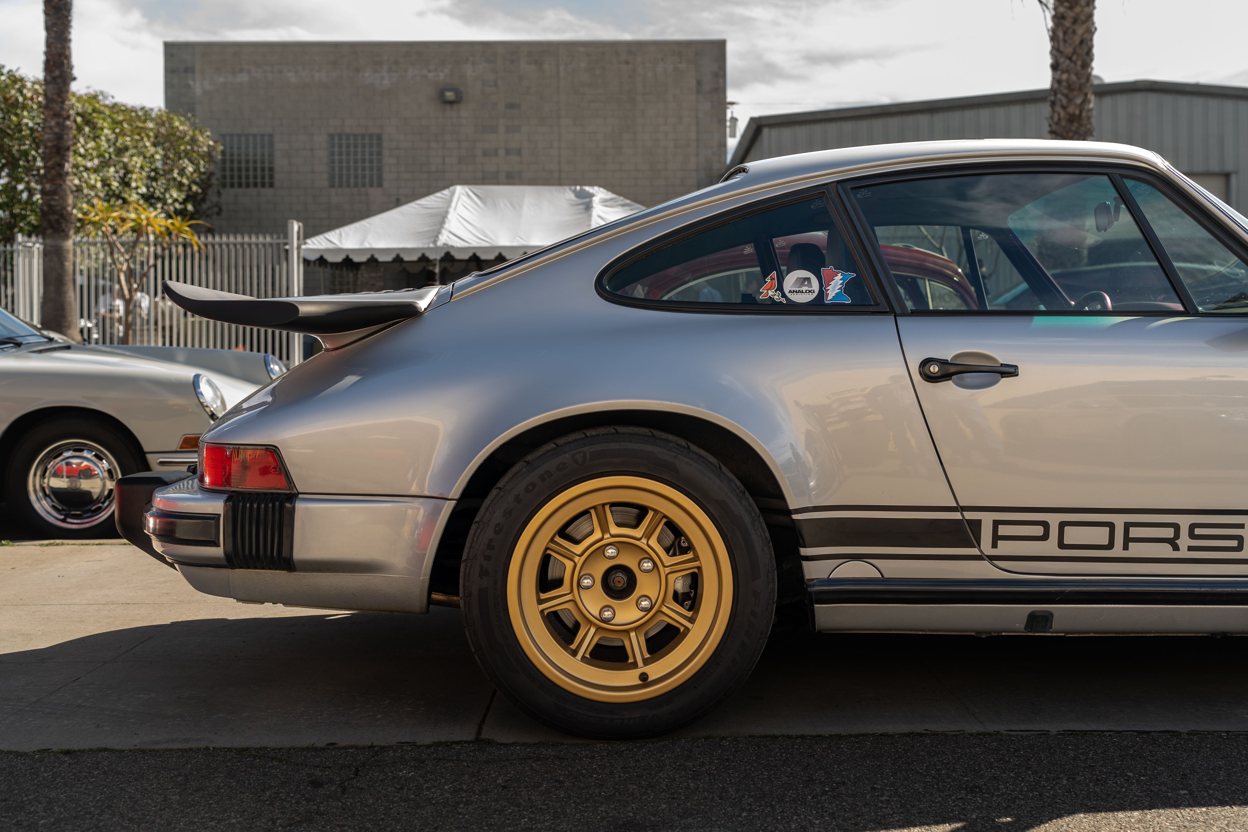 Silver on Gold Porsche at Willhoit Performance.