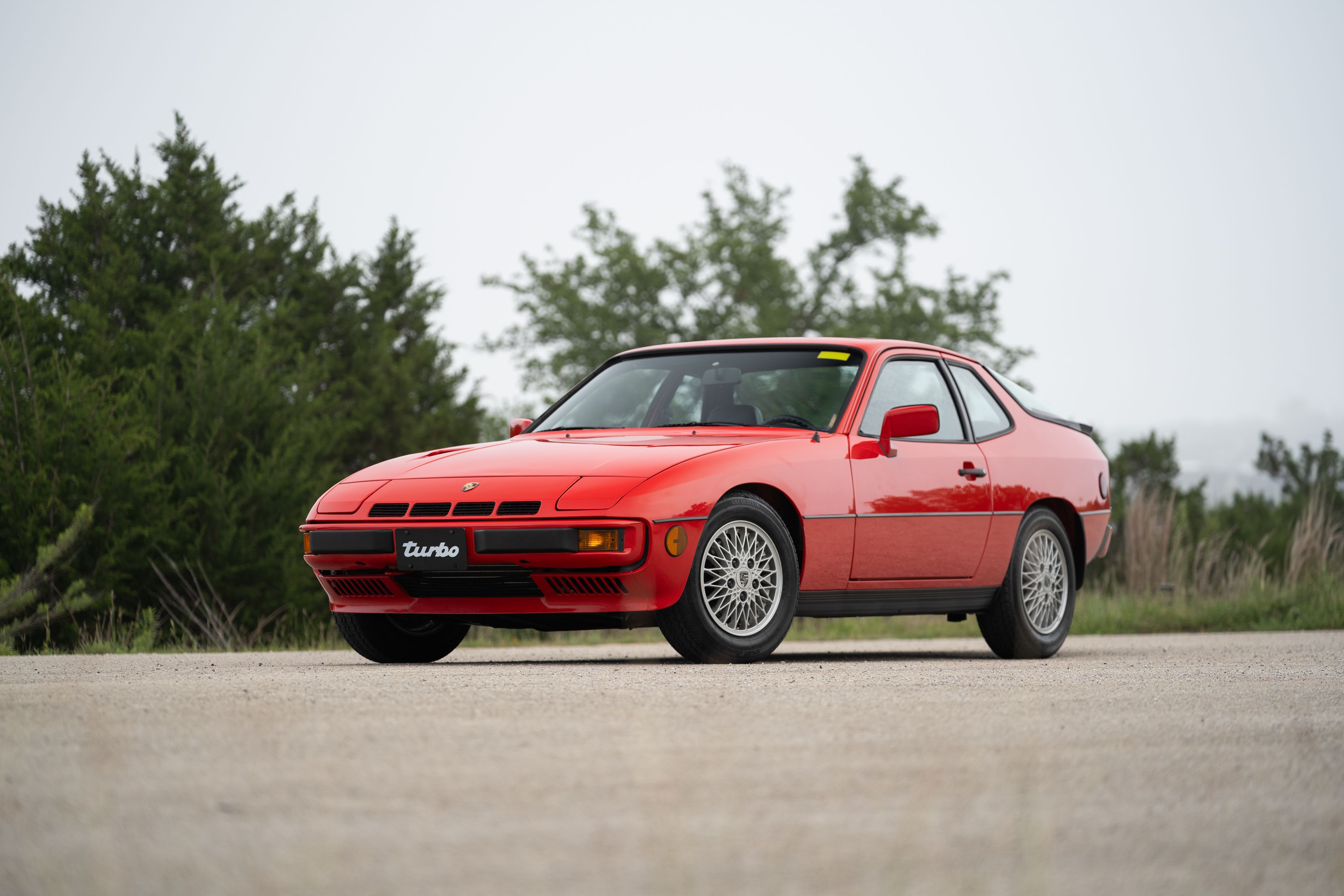 Guards Red Porsche 924 Turbo in Dripping Springs, TX.