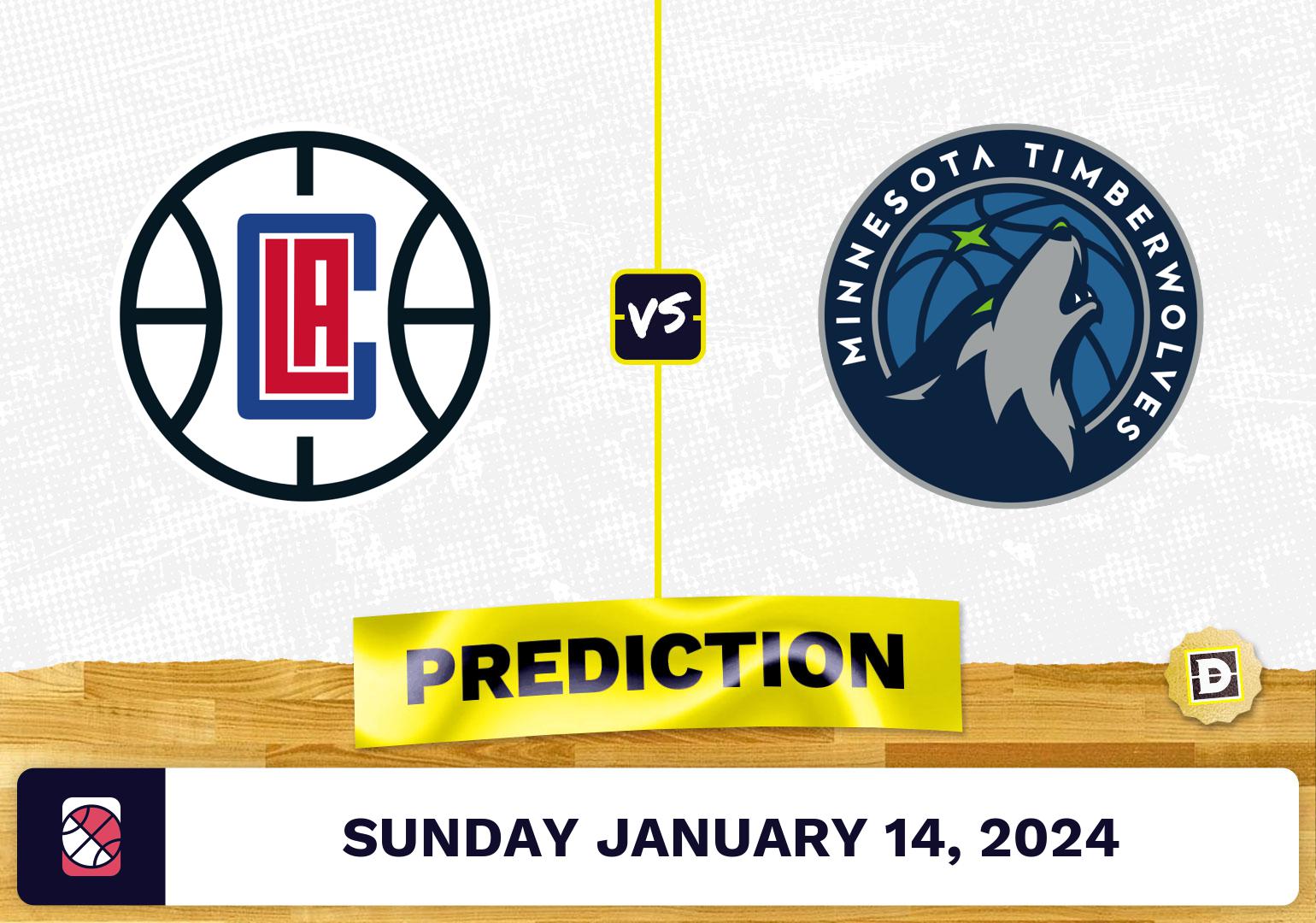 Los Angeles Clippers vs. Minnesota Timberwolves Prediction, Odds, NBA Picks [1/14/2024]