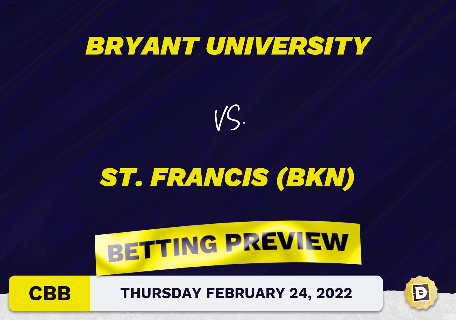 Bryant University vs. St. Francis (BKN) CBB Predictions and Odds - Feb 24, 2022