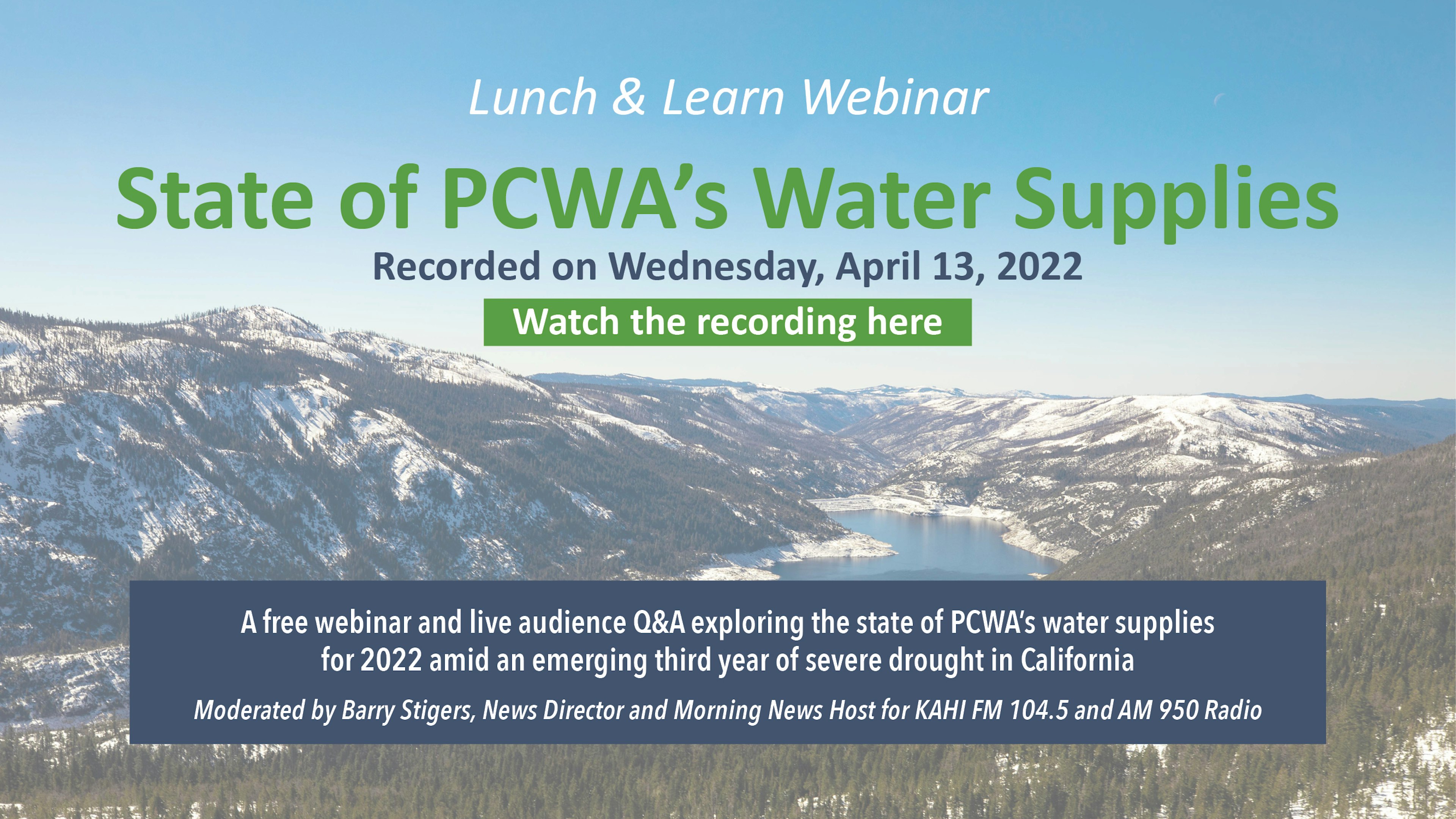 Thumbnail image and link for the 2022 State of Our Water Supplies webinar