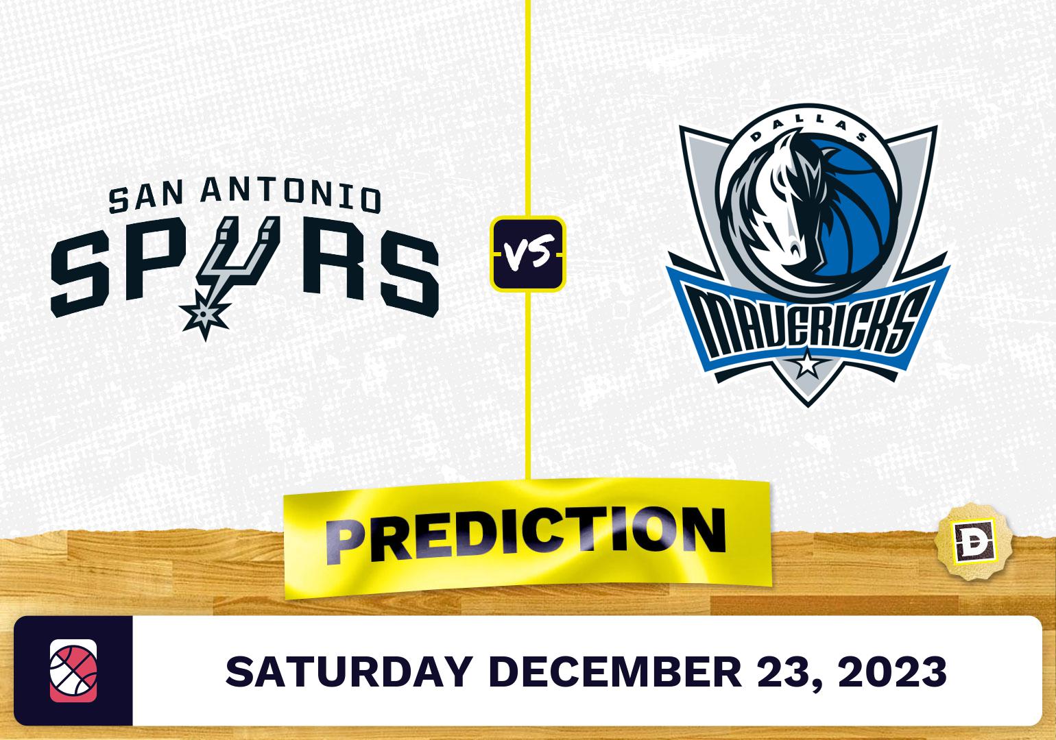 San Antonio Spurs vs. Dallas Mavericks Prediction, Odds, NBA Picks  [12/23/2023]