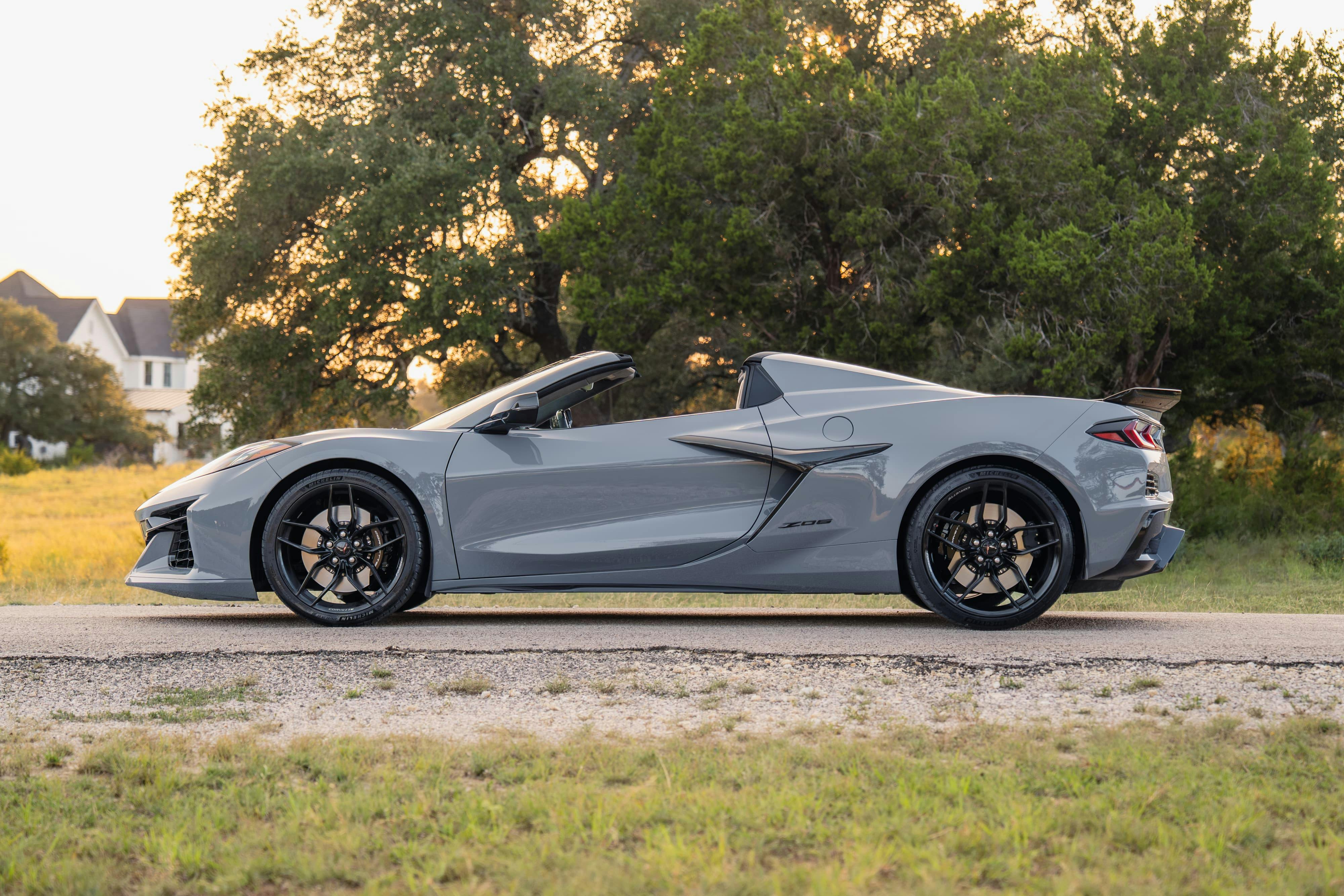 2025 Chevrolet Corvette Z06 in Sea Wolf Gray Tricoat in Dripping Springs, TX.