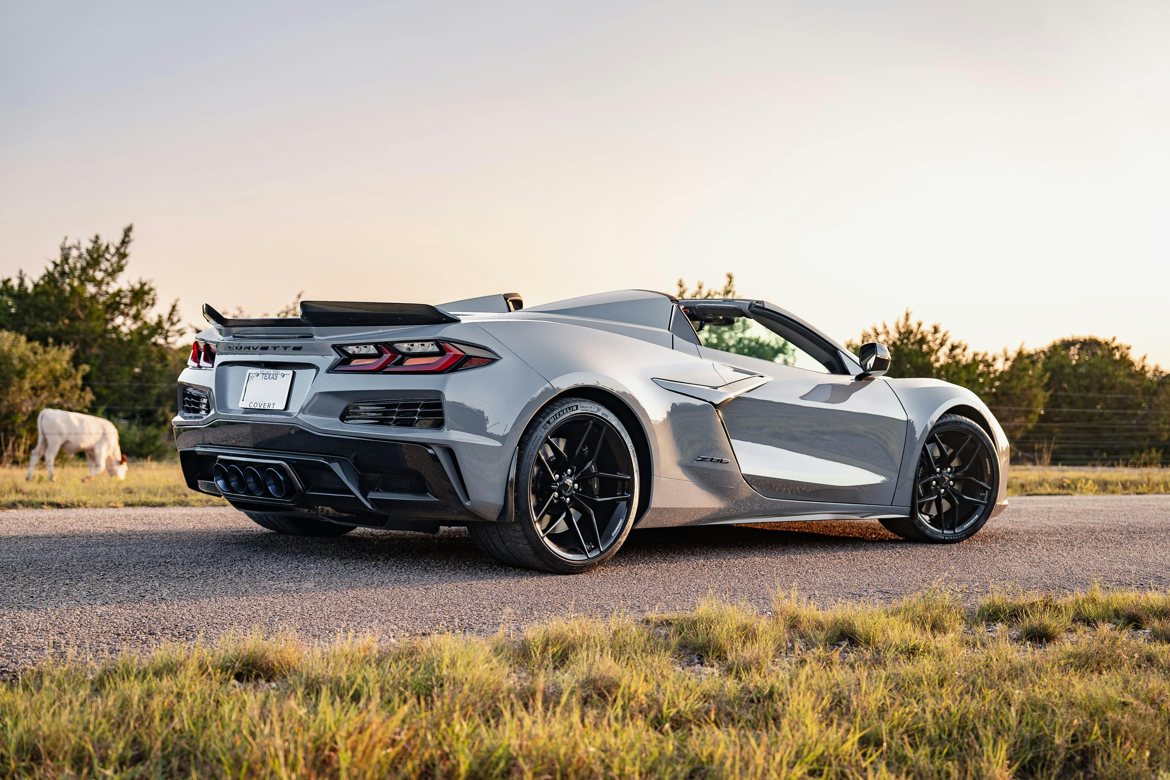 2025 Chevrolet Corvette Z06 in Sea Wolf Gray Tricoat in Dripping Springs, TX.
