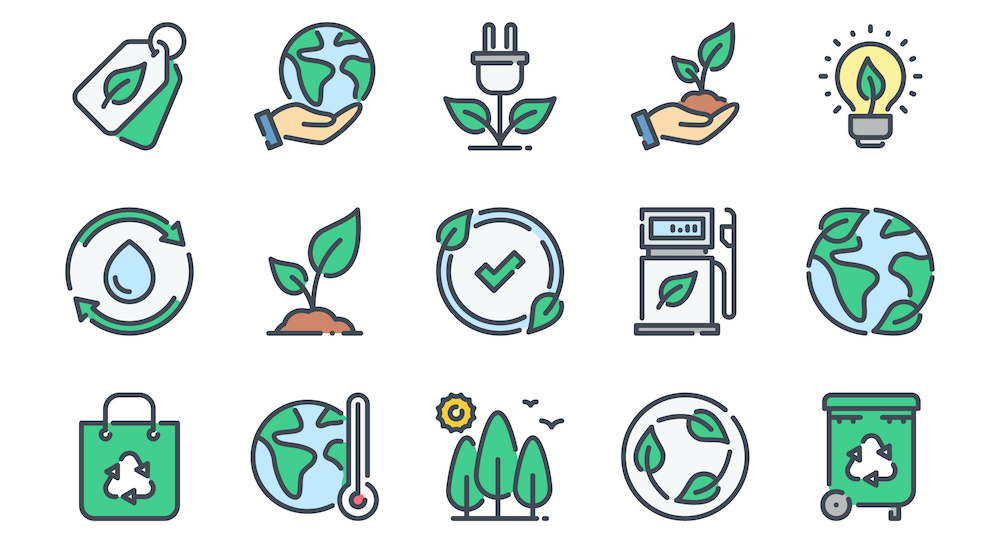 Energy symbols, illustration