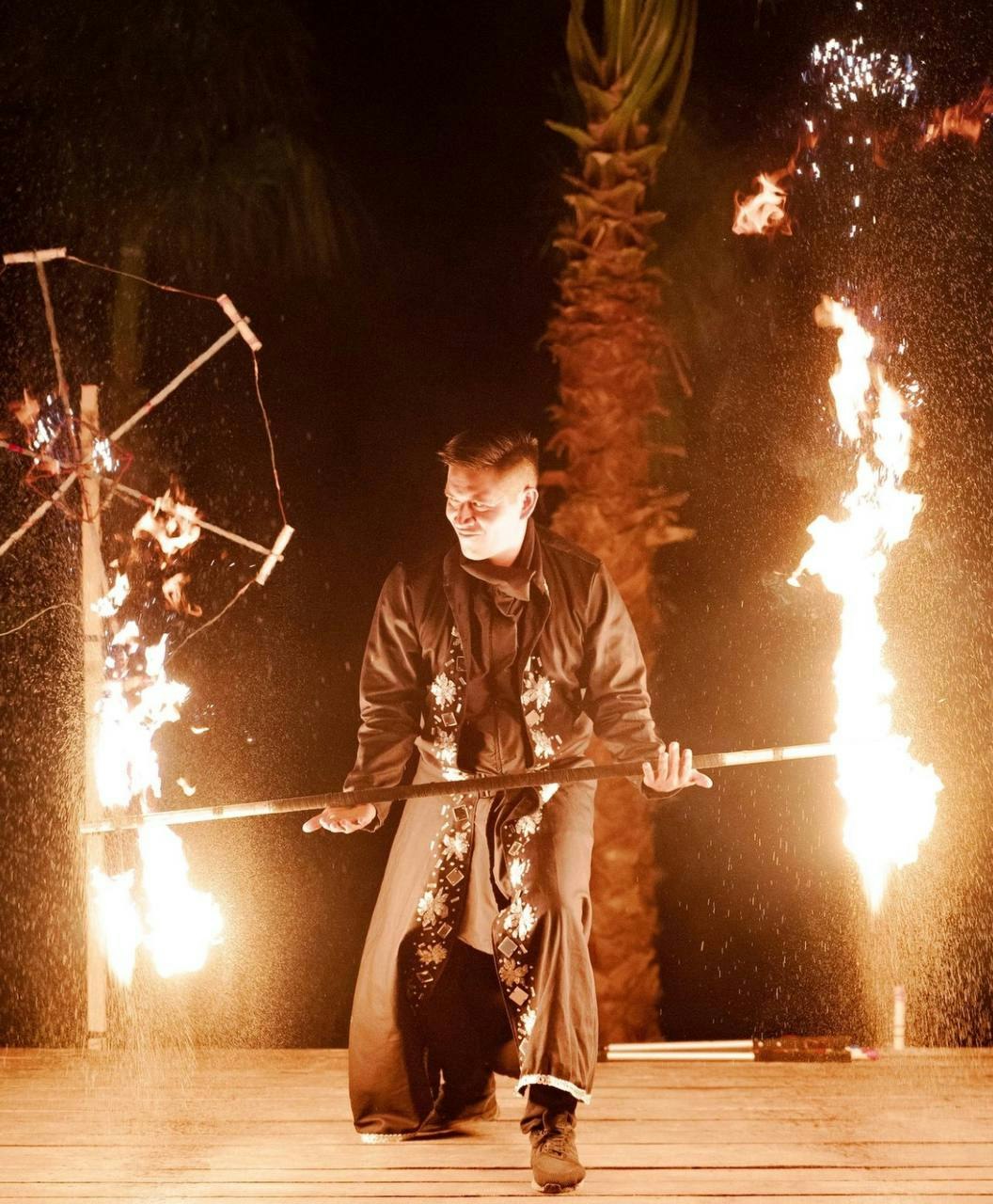 Latin Dinner & Fire Show @ Rosa Negra Los Cabos