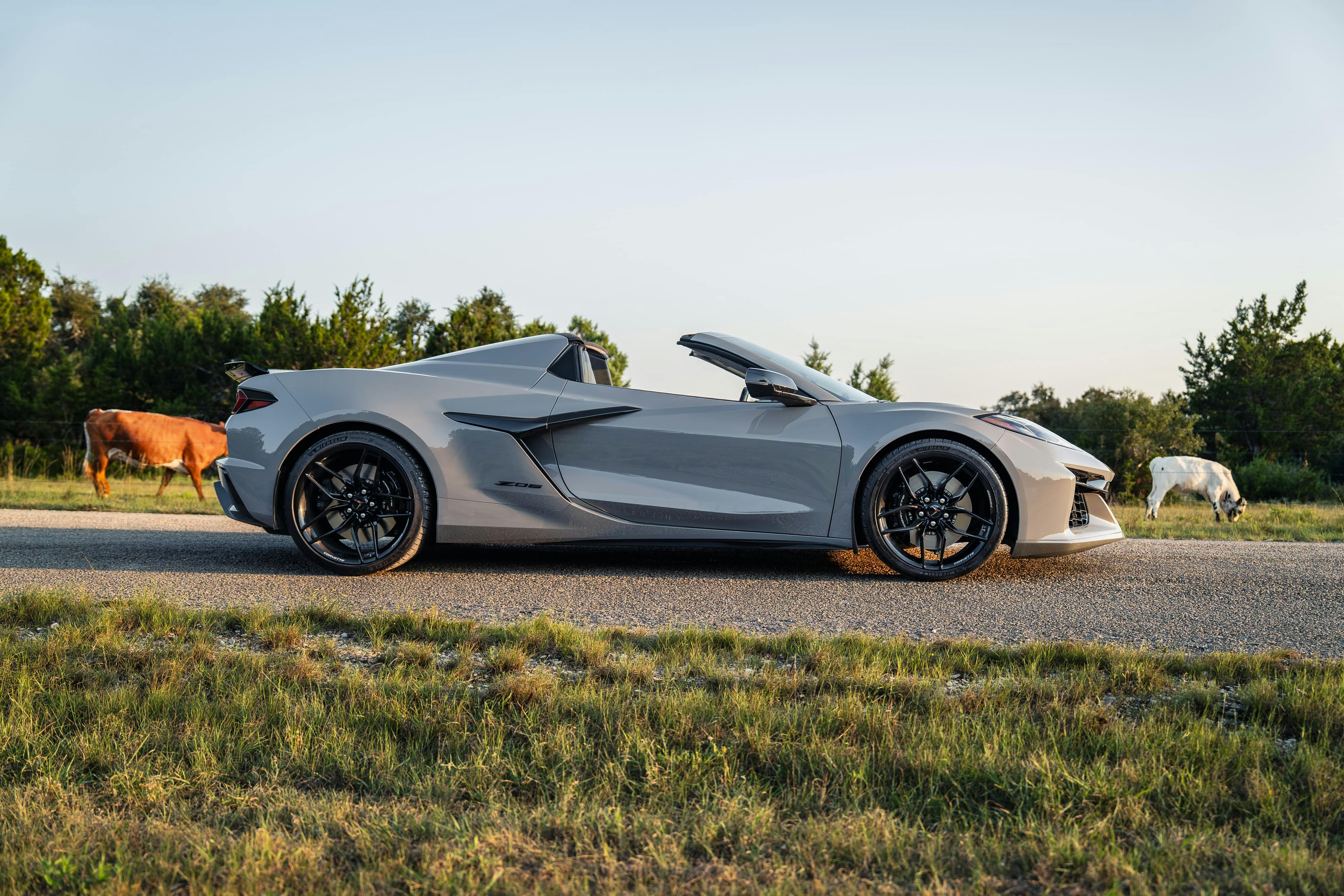 2025 Chevrolet Corvette Z06 in Sea Wolf Gray Tricoat in Dripping Springs, TX.
