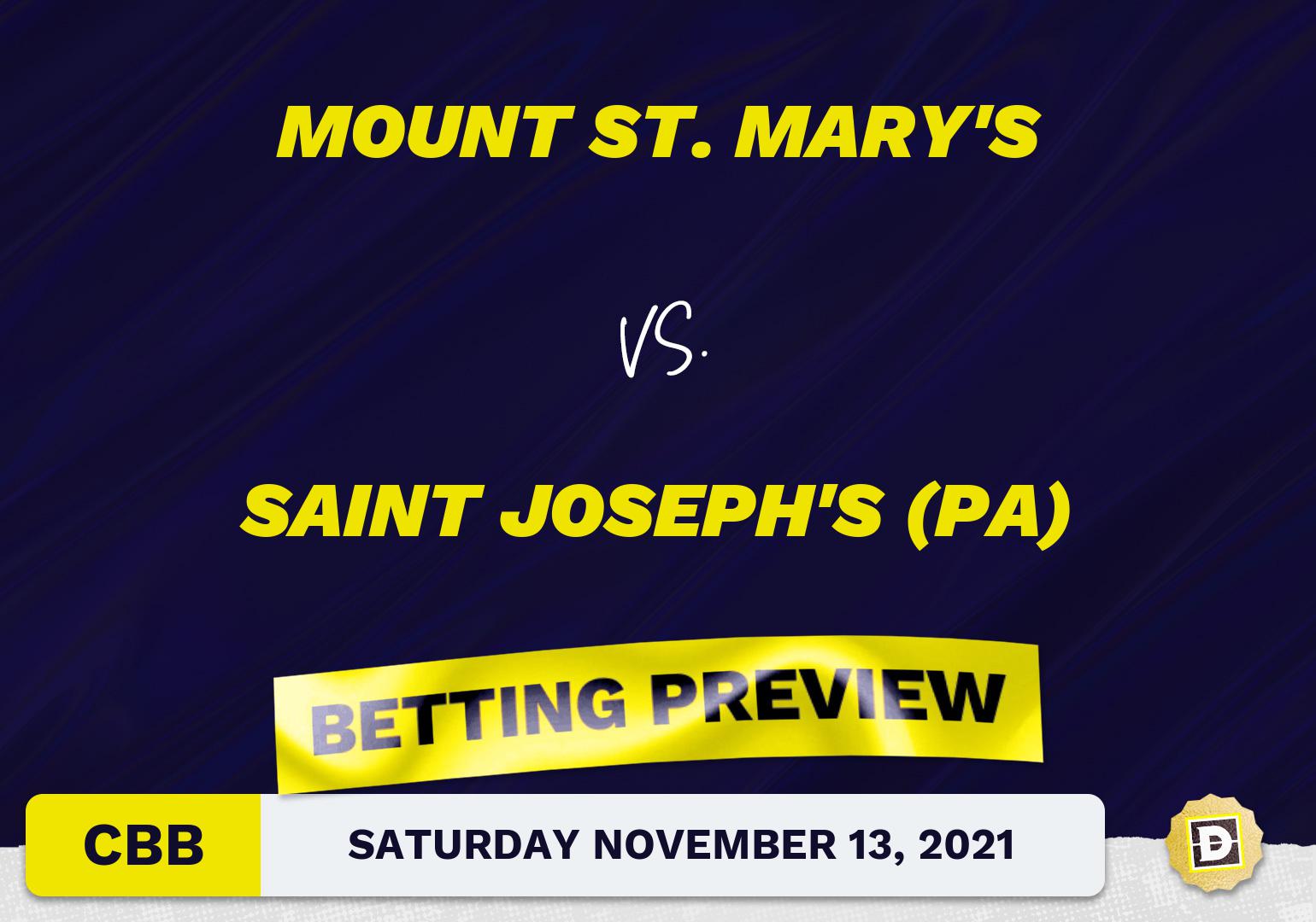 Mount St. Mary's vs. Saint Joseph's (PA) CBB Predictions and Odds - Nov 13, 2021