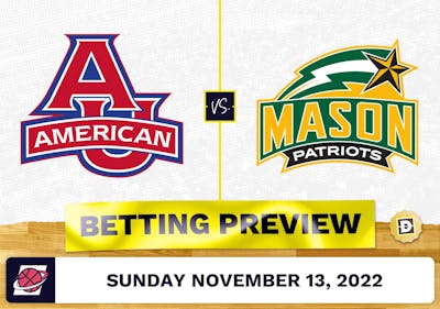 American University vs. George Mason CBB Prediction and Odds - Nov 13, 2022