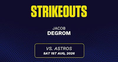 Jacob deGrom projections August 2: Strikeouts, outs, and earned runs vs. Astros [2026]