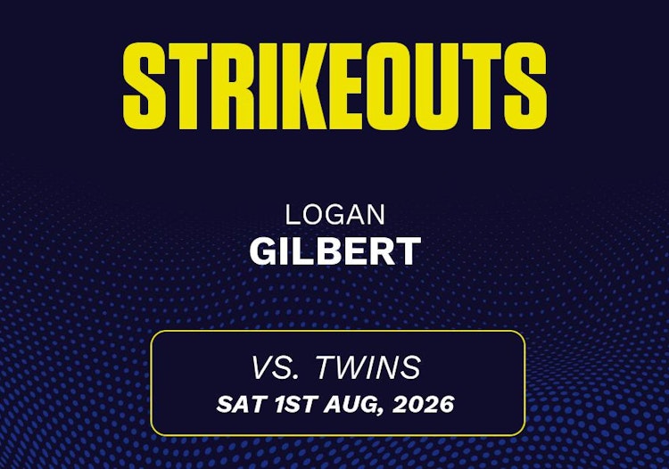 Logan Gilbert projected stats for Saturday, August 1, 2026.