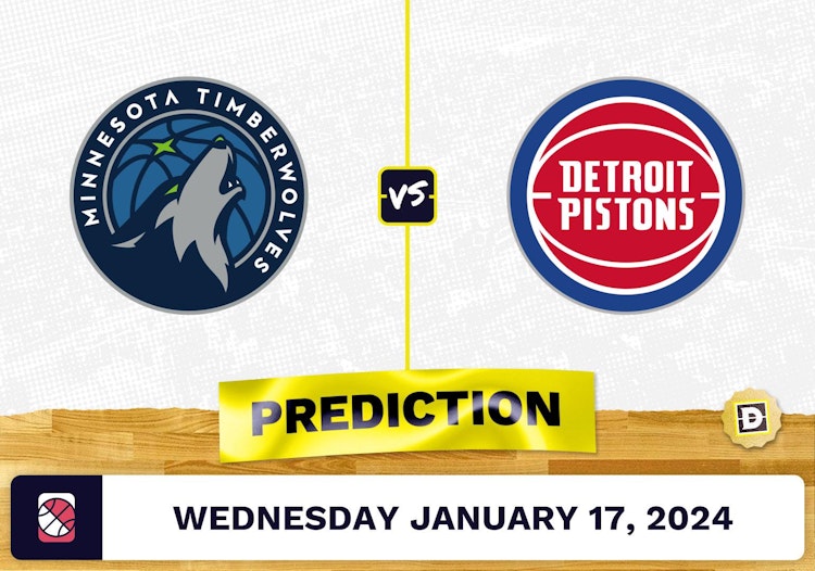 Minnesota Timberwolves vs. Detroit Pistons Prediction, Odds, NBA Picks [1/17/2024]