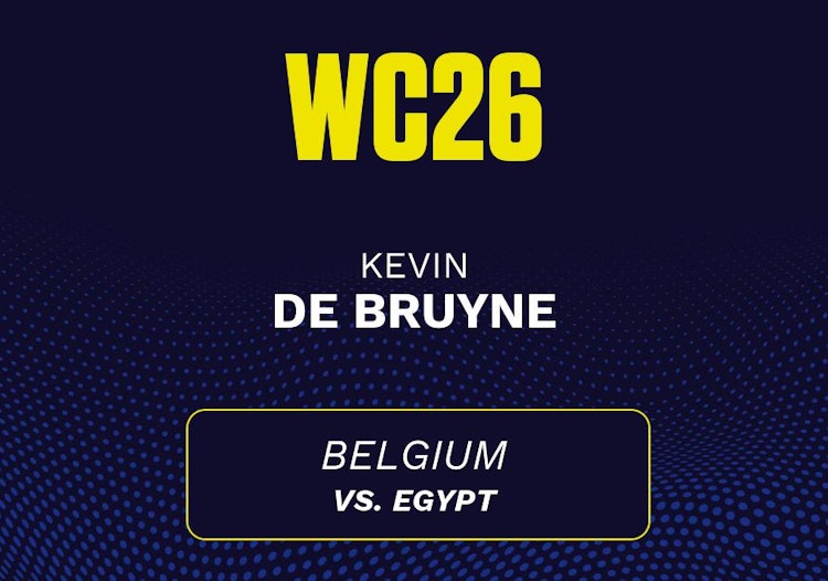 Kevin De Bruyne projected stats for Monday, June 15, 2026.
