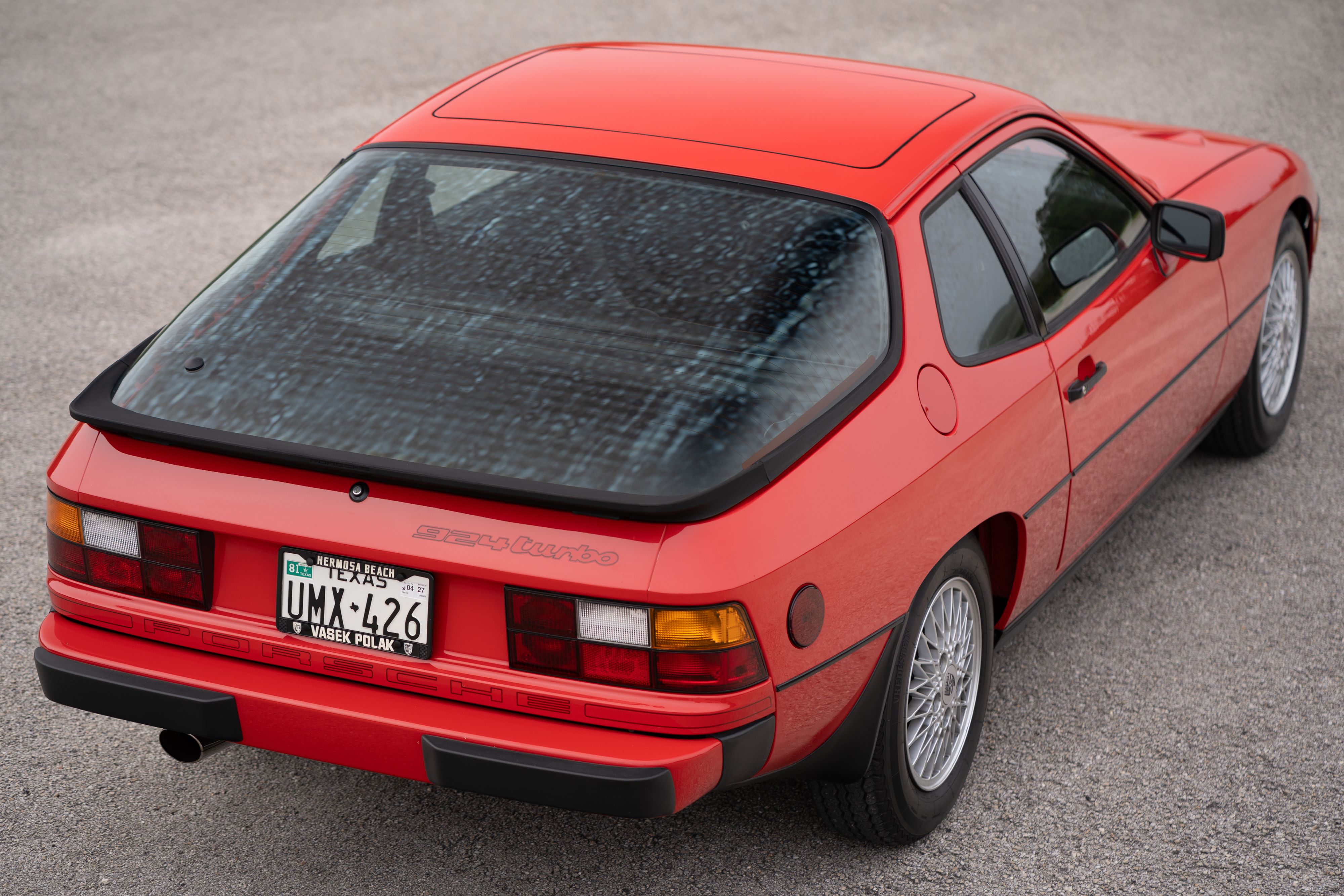 Guards Red Porsche 924 Turbo in Dripping Springs, TX.