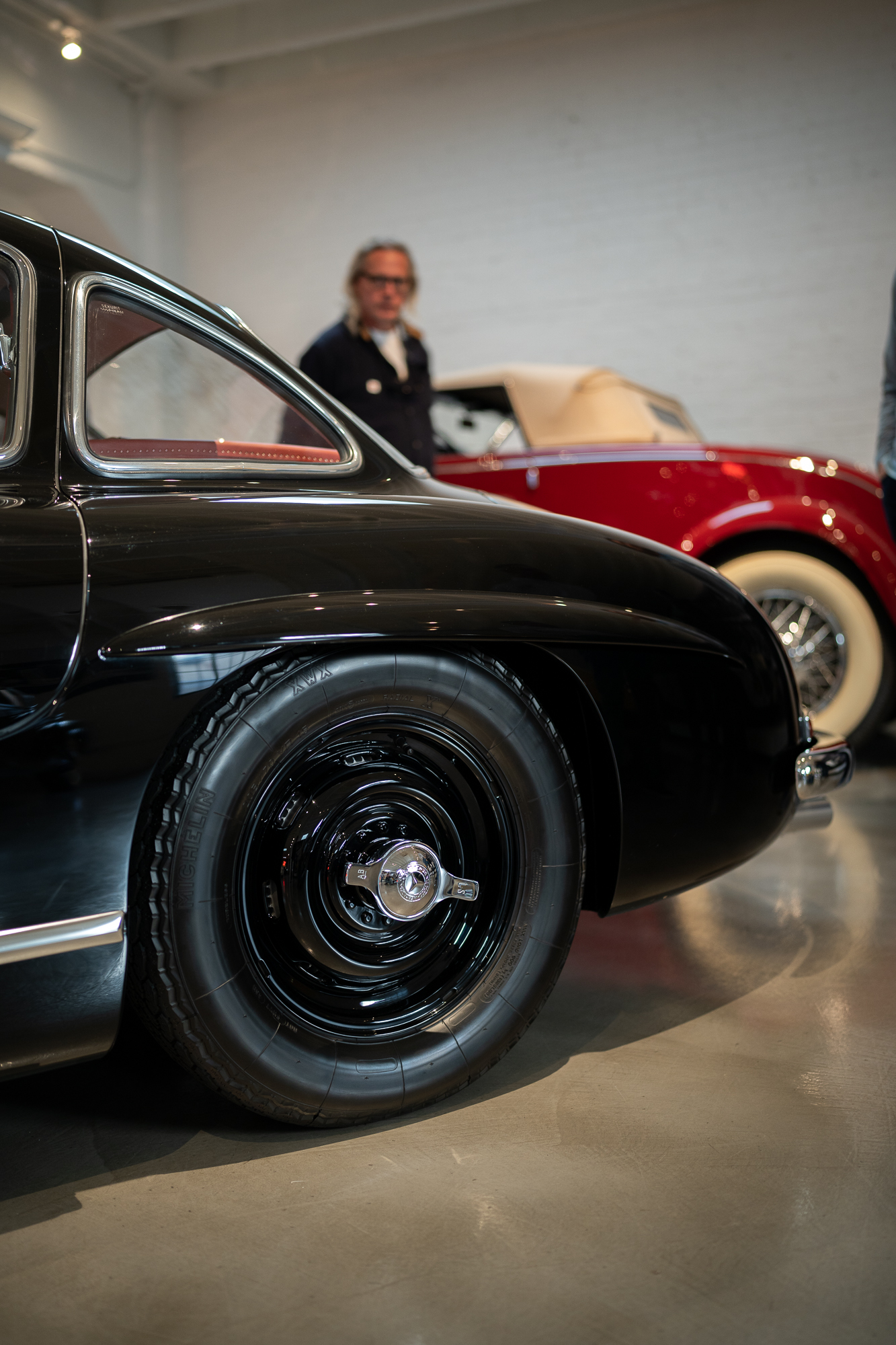 Rear wheels on a 300SL Gullwing in Los Angeles