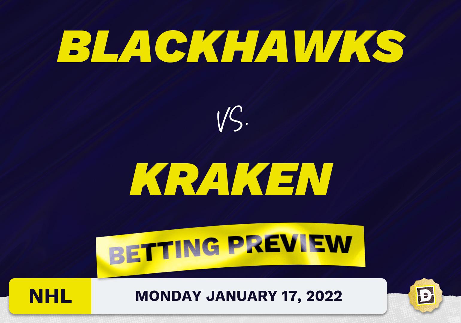 Blackhawks vs. Kraken Predictions and Odds - Jan 17, 2022