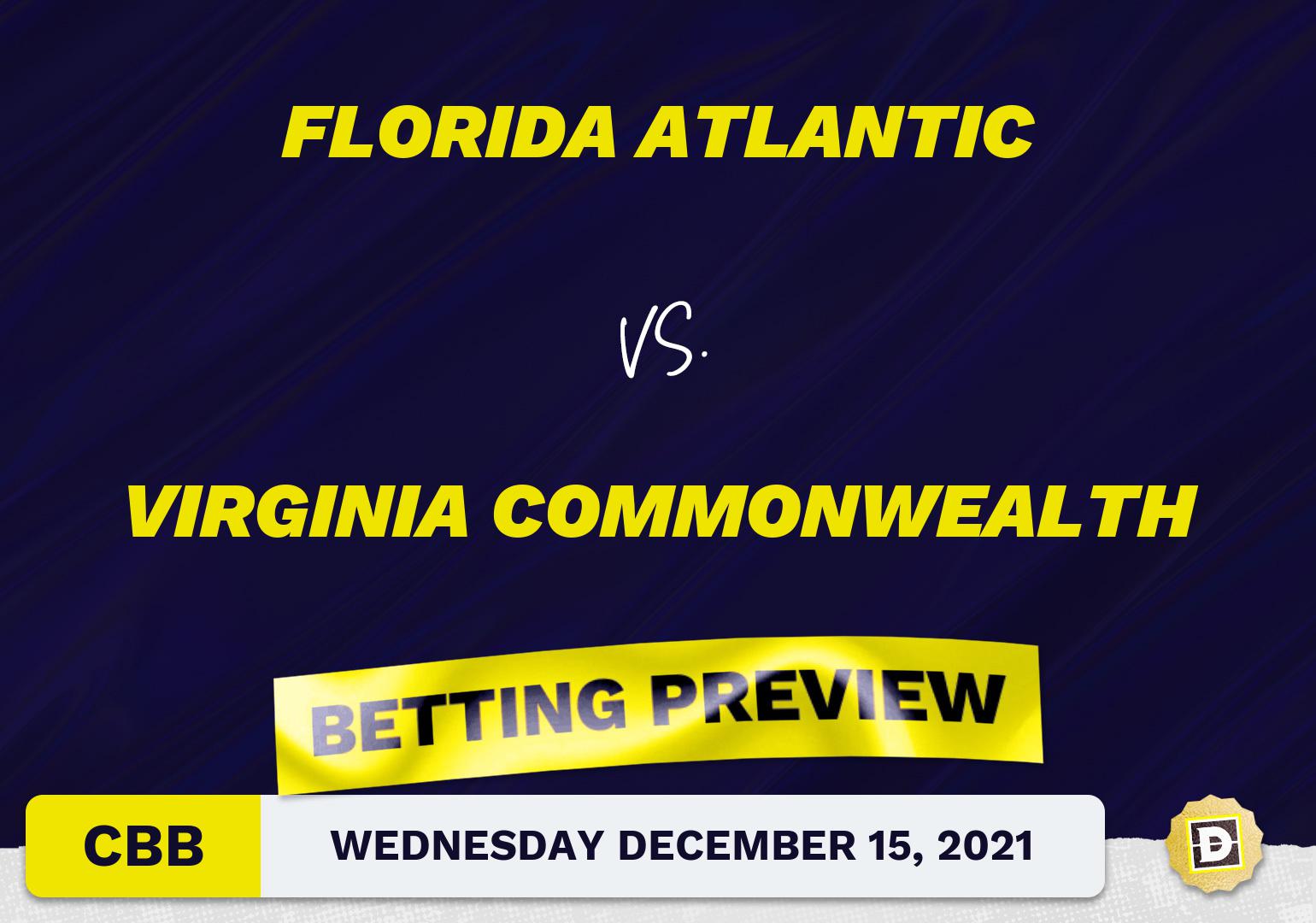 Florida Atlantic vs. Virginia Commonwealth CBB Predictions and Odds - Dec 15, 2021