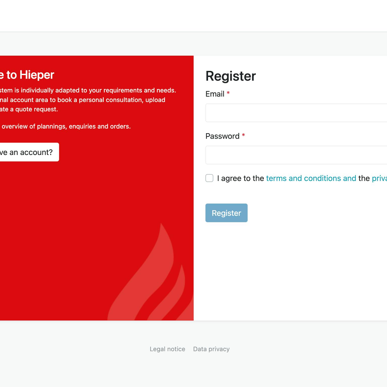 Registration (Desktop)