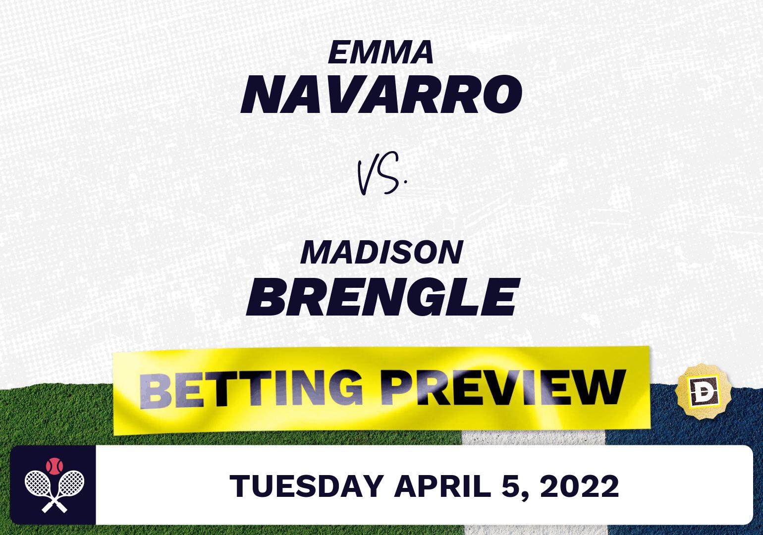 Emma Navarro vs. Madison Brengle Predictions - Apr 5, 2022