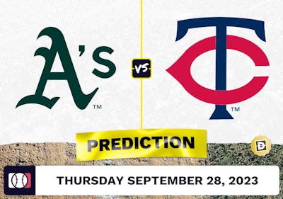 Athletics vs. Twins Prediction for MLB Thursday [9/28/2023]