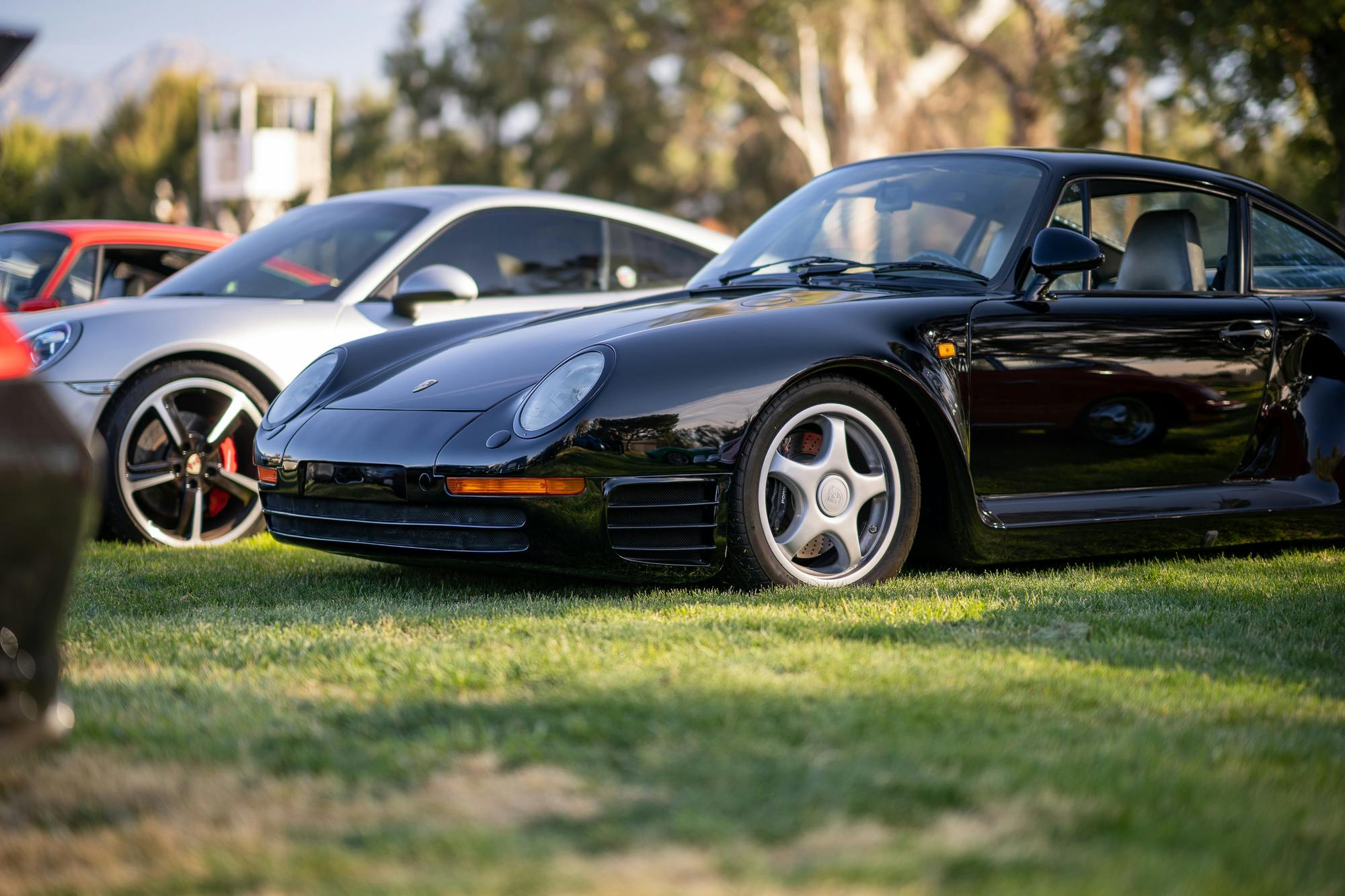 Black 959 at a car show in Los Angeles