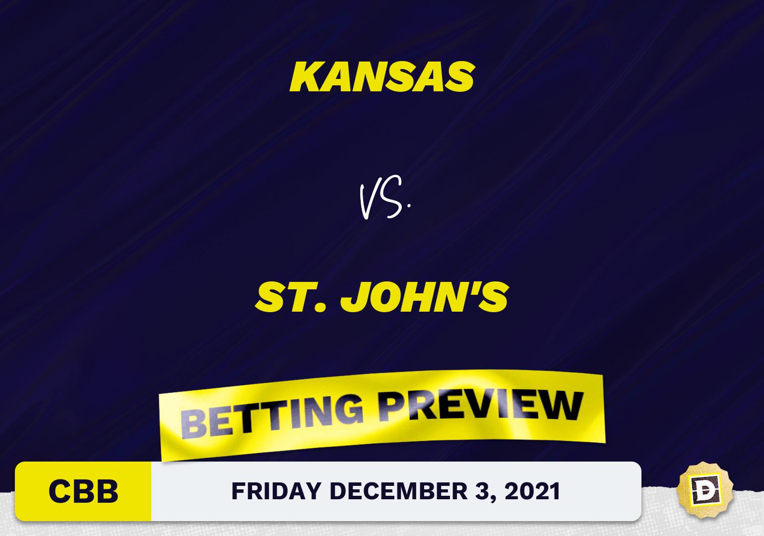 Kansas vs. St. John's CBB Predictions and Odds - Dec 3, 2021