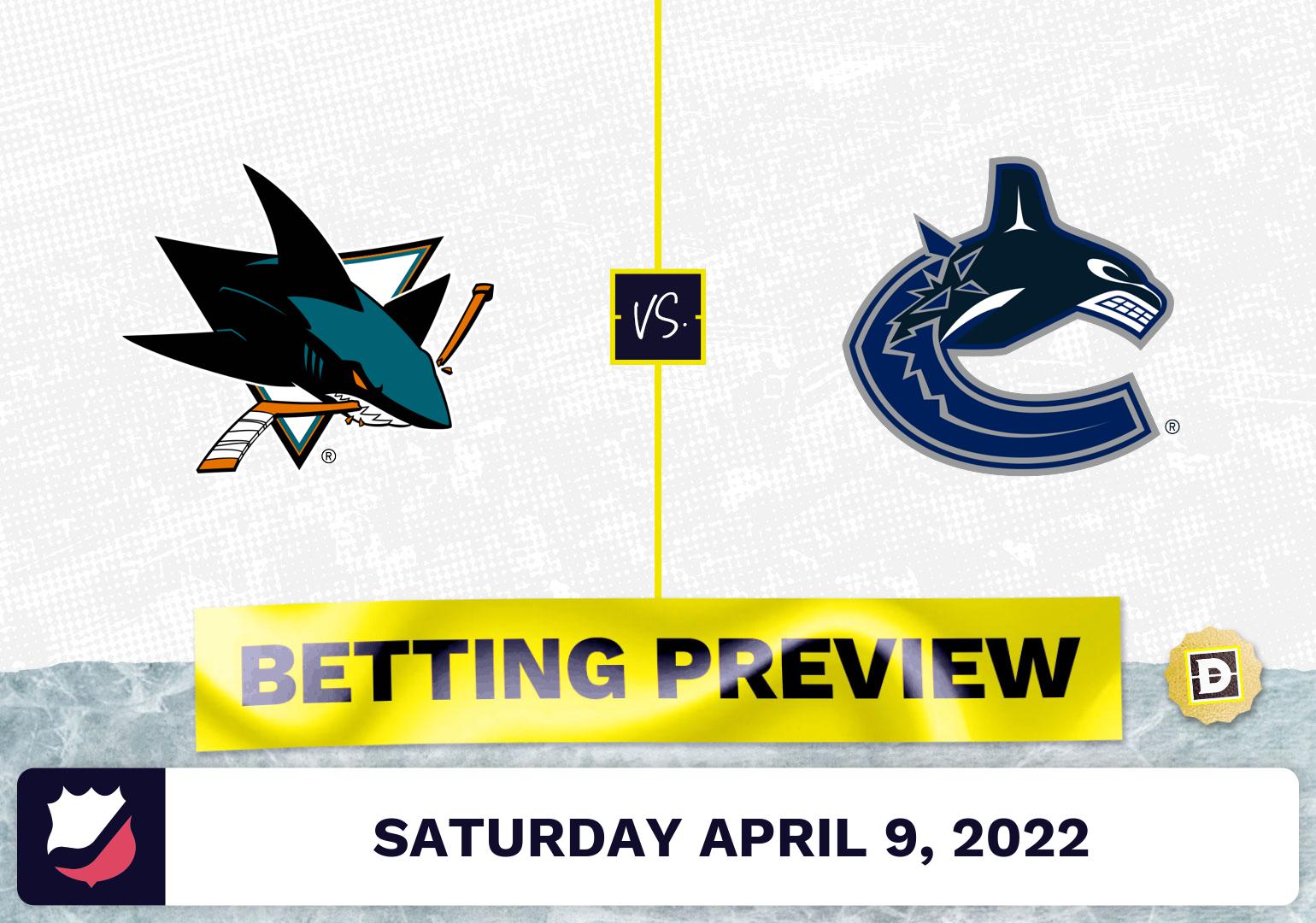 Sharks vs. Canucks Prediction and Odds - Apr 9, 2022